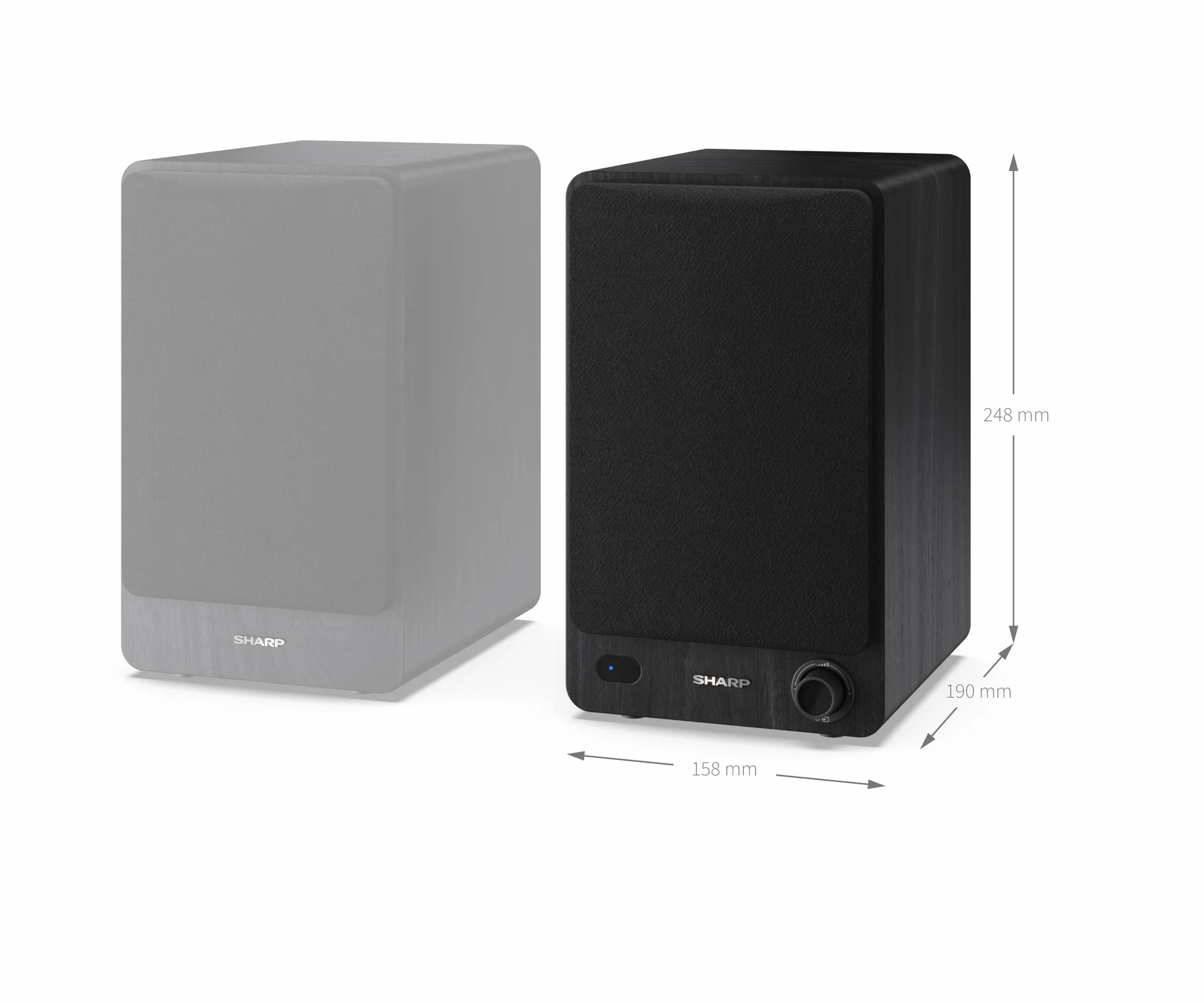 Sharp CP-SS30(BK) Głośniki, Czarny, 60W