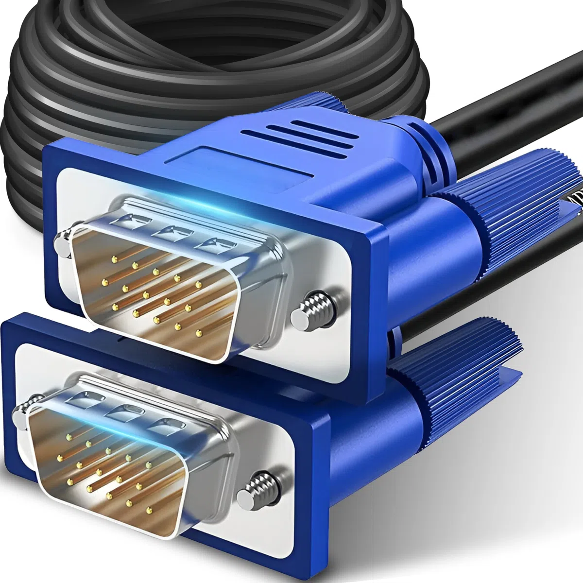 Retoo Kabel do monitora VGA, VGA na VGA 1,4 m, wtyczka do wtyczki, kabel przedłużający do monitora komputerowego, kompatybilny z HDTV, wyświetlaczami, projektorami, D-SUB obsługuje Full HD 1080P