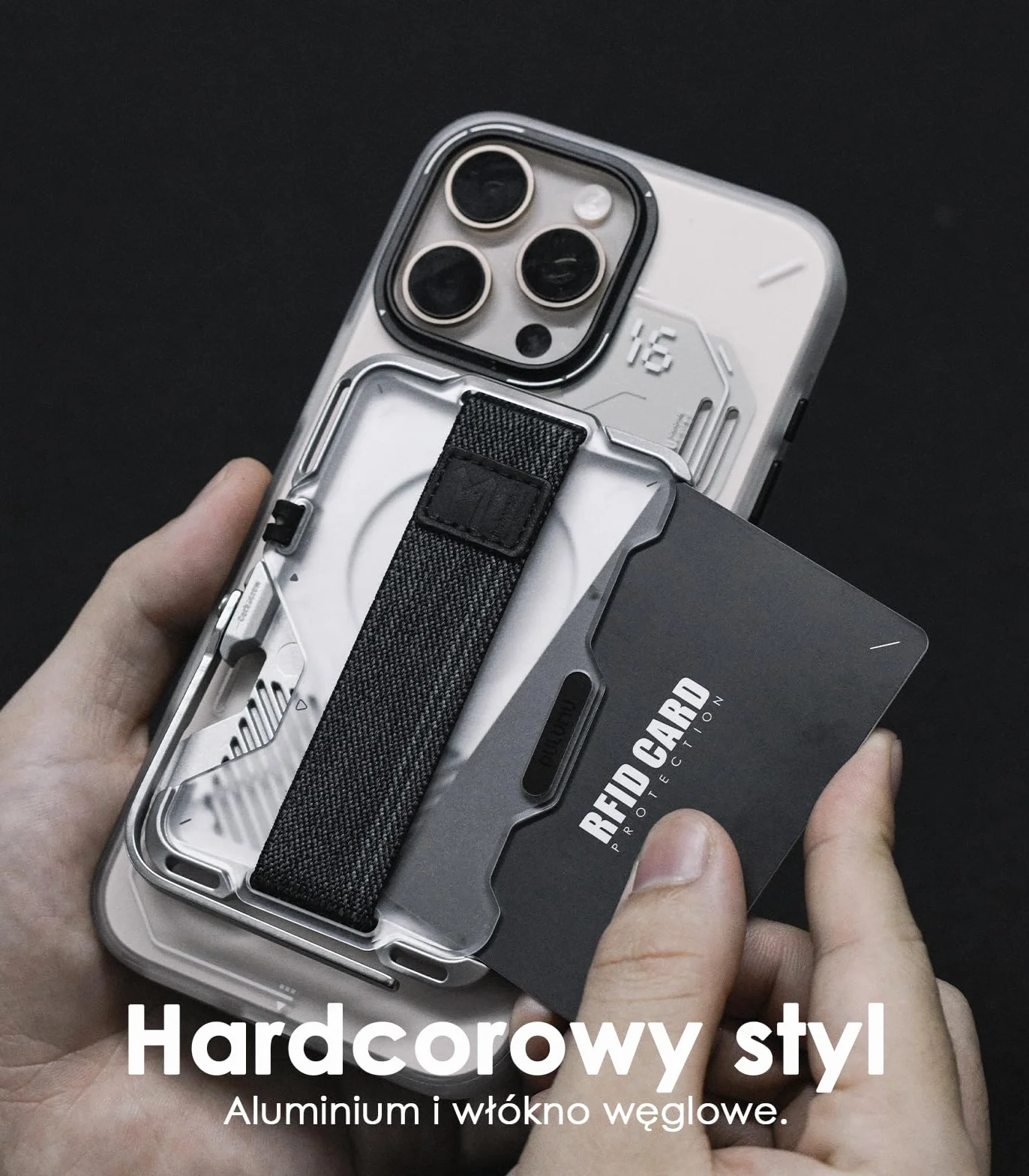 Aulumu G03 Przezroczysty Magnetyczny Uchwyt na Karty | Portfel Magnetyczny Zgodny z MagSafe | Wielofunkcyjny – Podstawka/Uchwyt do Telefonu | Otwieracz do Butelek | Karta z Ochroną RFID – Przezroczyst