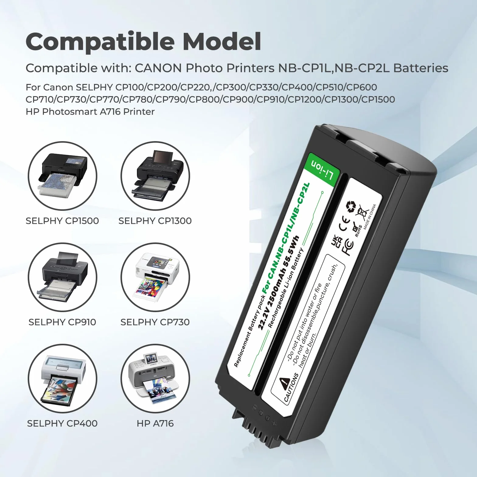 2500 mAh NB-CP2L NB CP2L akumulator do Canon NB-CP1L SELPHY CP CP800 CP900 CP910 CP1500 CP2000 CP3000 wydruki fotograficzne