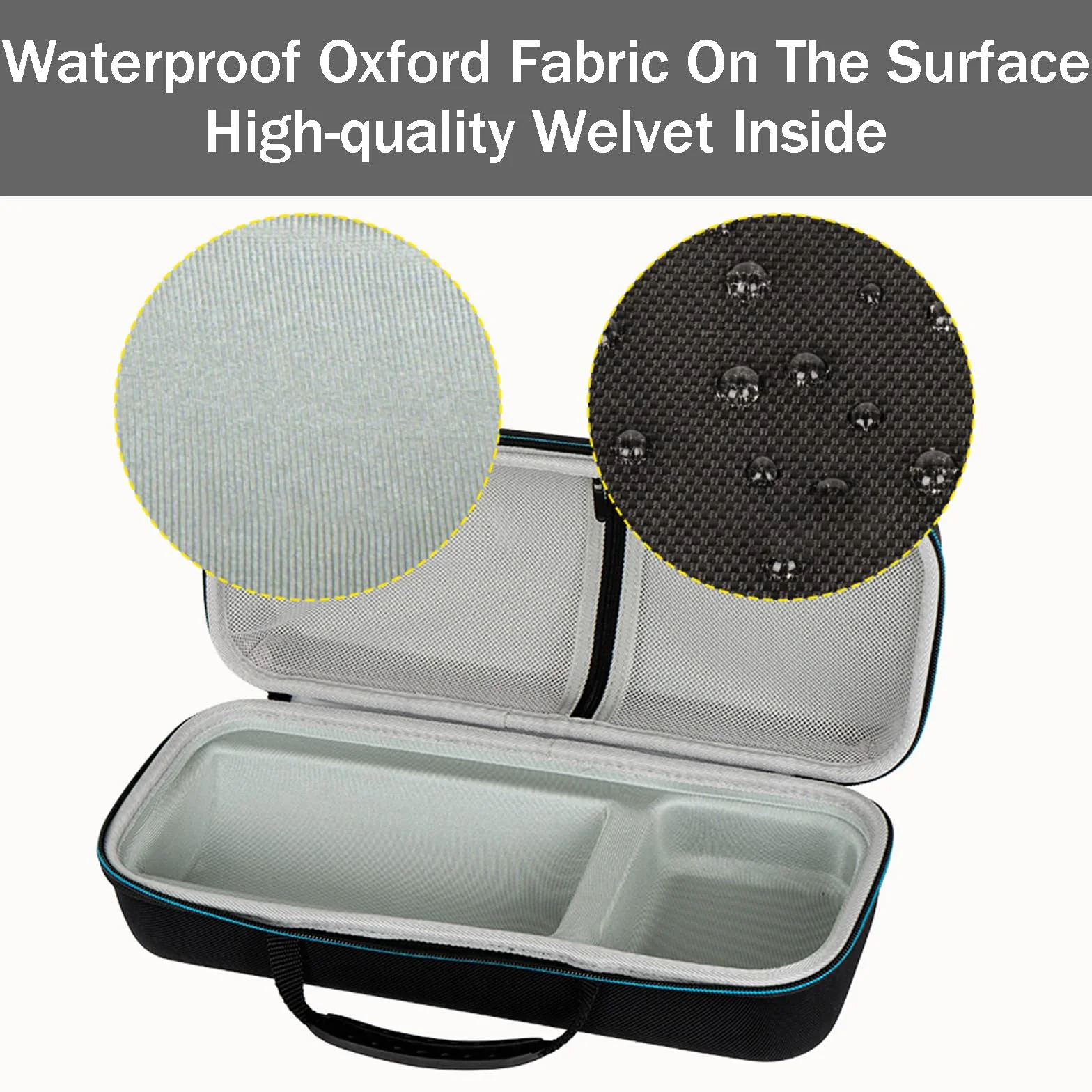 Twardy futerał do mini projektora XGIMI MoGo 3 Pro 1080P, etui podróżne do MoGo 3 Pro i regulowany stojak, organizer na pilota zdalnego sterowania, ładowarkę i inne akcesoria, czarny, 37 x 15.5 x 12