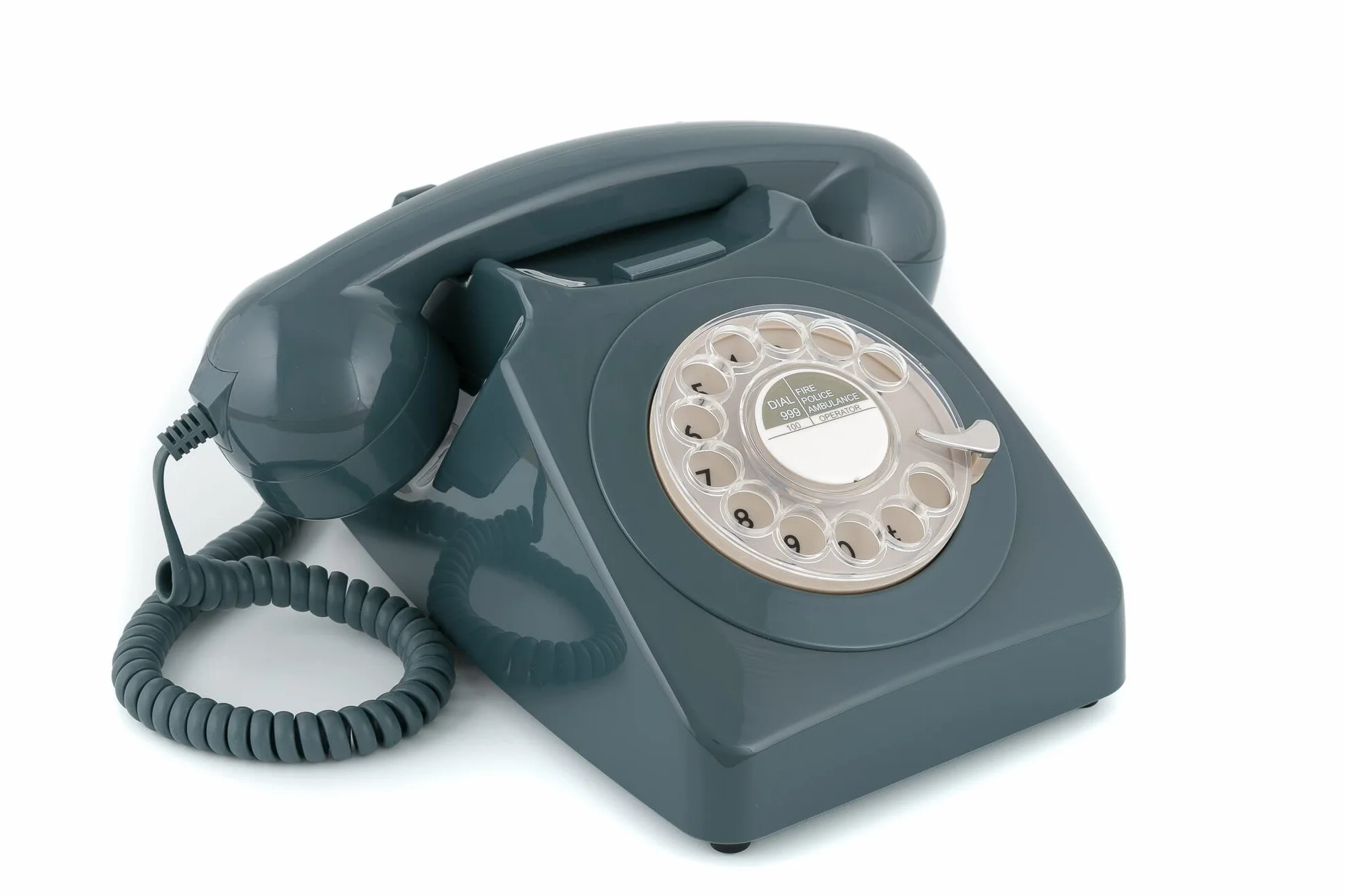 GPO 53311 GPO746RGY 746 Desk Phone Rotary Dial Grey,16 x 21.5 x 14.5 cm,Grijs