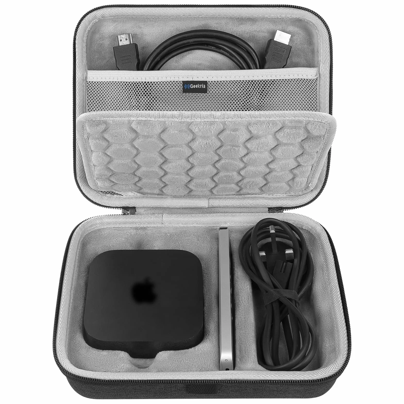 Geekria Sztywne etui podróżne kompatybilne z Apple TV 4K (3. gen) Siri Remote