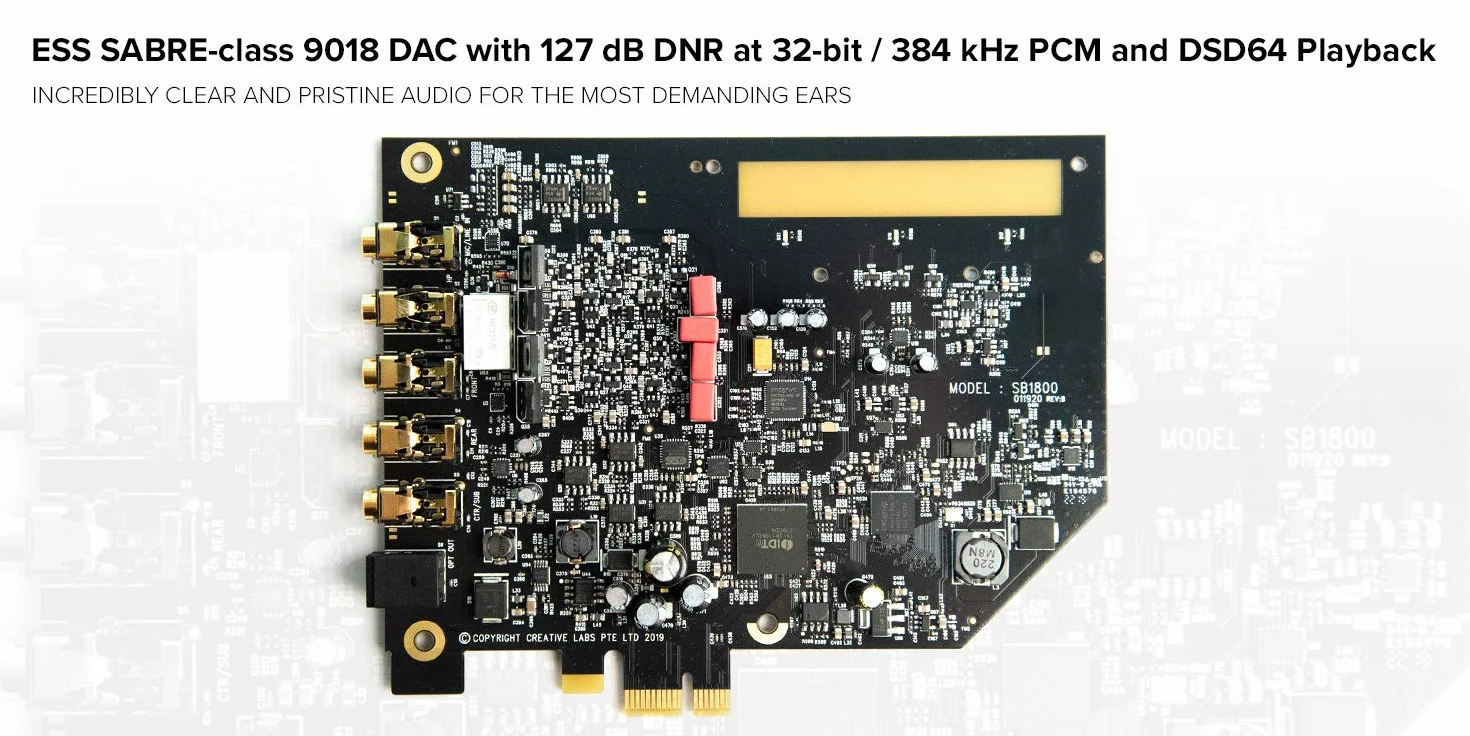 Creative Sound Blaster AE-7 wewnętrzna karta dźwiękowa PCIe 127 dB DNR ESS SABRE 9018 DAC