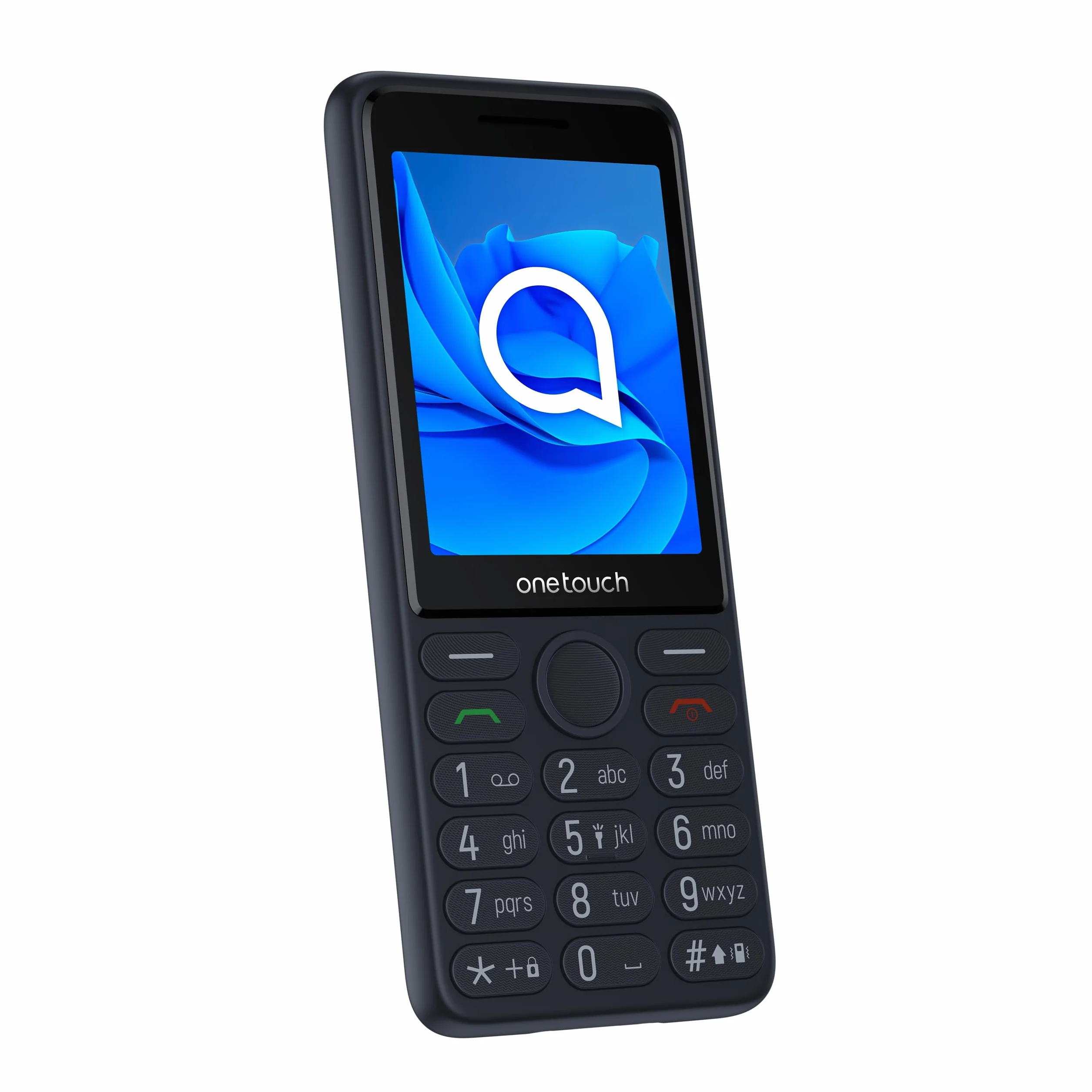 TCL Onetouch 4022s Ekran 2.8" Łatwy w użyciu telefon komórkowy, duże klawisze, dla osób starszych. Podstawa ładowarki, aparat, Bluetooth, latarka, przycisk SOS, rejestrator, szary [Wersja ES/PT]
