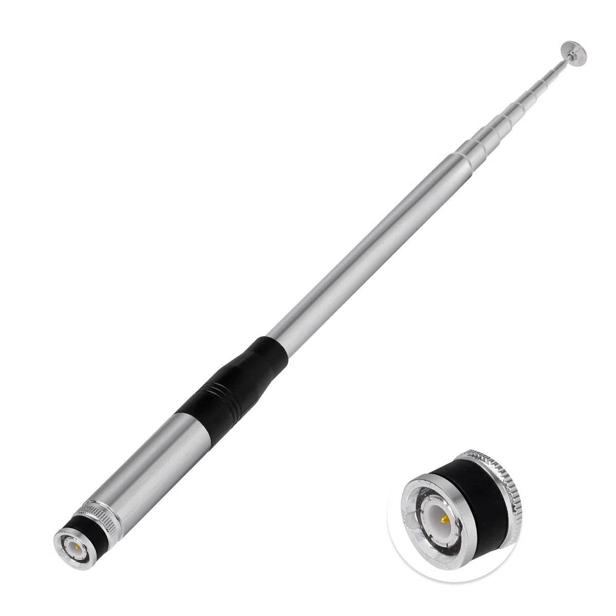 Superbat Antena CB Teleskopowa 27 MHz, BNC, 22,5-130 cm, Kompatybilna z Midland/Cobra/Uniden