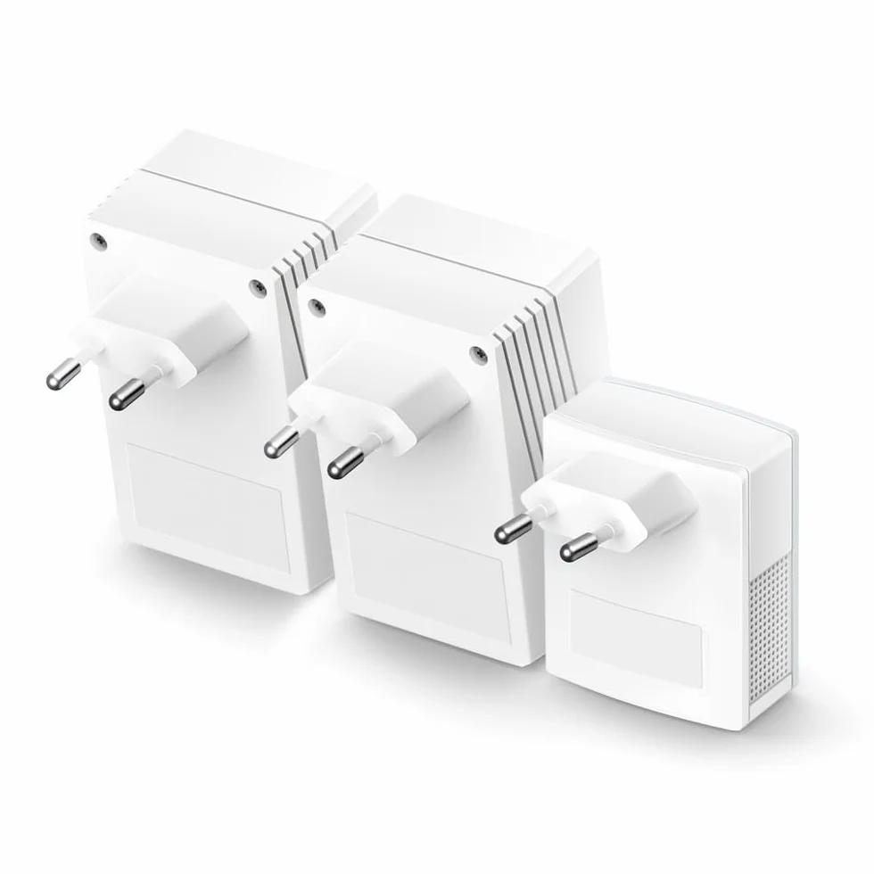 TP-Link TL-WPA4220 TKIT | Zestaw powerline AV600 z WiFi N300 (3 urządzenia) | 2× porty Ethernet | Klonowanie WiFi
