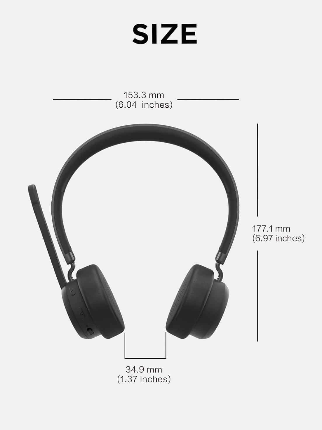 Lenovo Wireless VoIP Headset Casque Sans fil Arceau Bureau/Centre d'appels Bluetooth Noir
