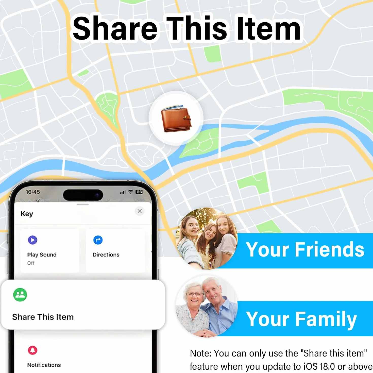 Lokalizator kluczy Tag śledzący Air Tracker kompatybilny z Apple Find My 4 sztuki, żywotność baterii jeden rok
