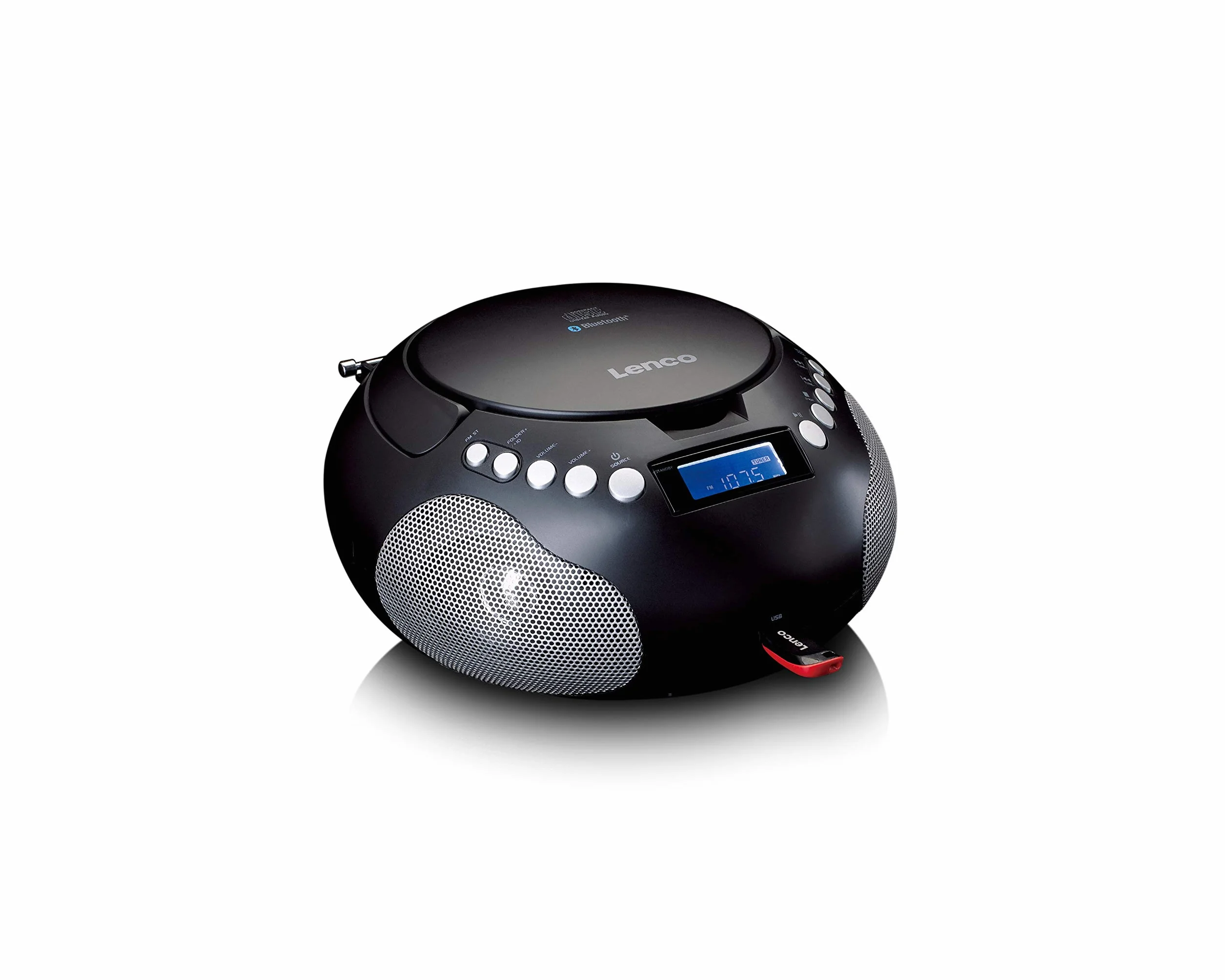 Lenco SCD-331 Przenośne Radio CD Bluetooth USB Czarny