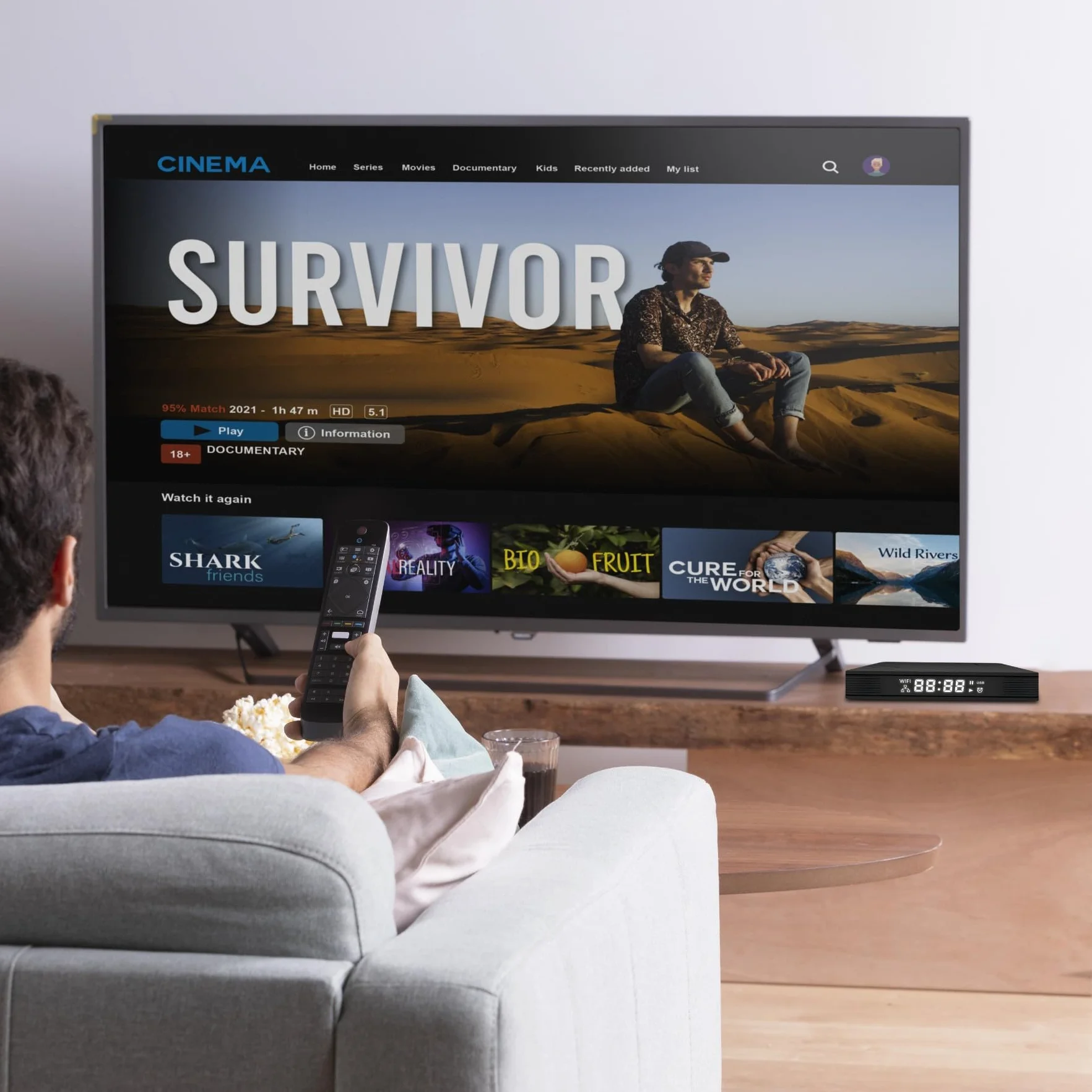 Retoo TV Box Android 13 Smart 4K Bluetooth 5.0 2 GB 16 GB Soporta Google TV HDMI Dwuzakresowy pilot WiFi Sterowanie Formaty wideo Avi Rm Rmvb Ts Vob Mkv Mov ISO wmv asf flv dat mpg mpeg Mp4 Czarny