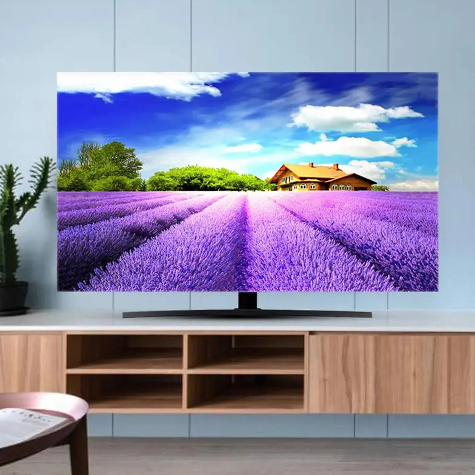 Ochraniacze telewizora lniana osłona przeciwkurzowa 32–70 cali uniwersalny