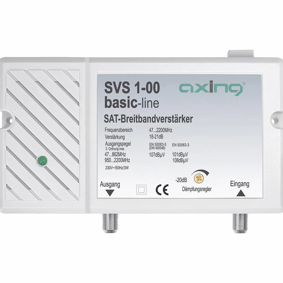 Axing SVS 1-00 satelitarny wzmacniacz szerokopasmowy (25 dB, 47-2200 MHz)