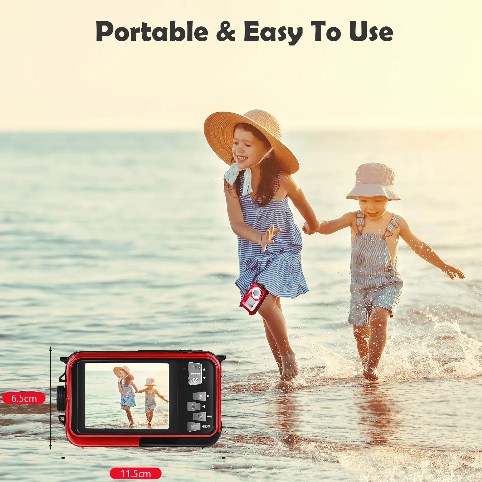 Comius Sharp Kamera podwodna 10FT do snorkelingu, zdjęcia 30 MP i wideo FHD, wodoszczelna, z kartą pamięci 32 GB