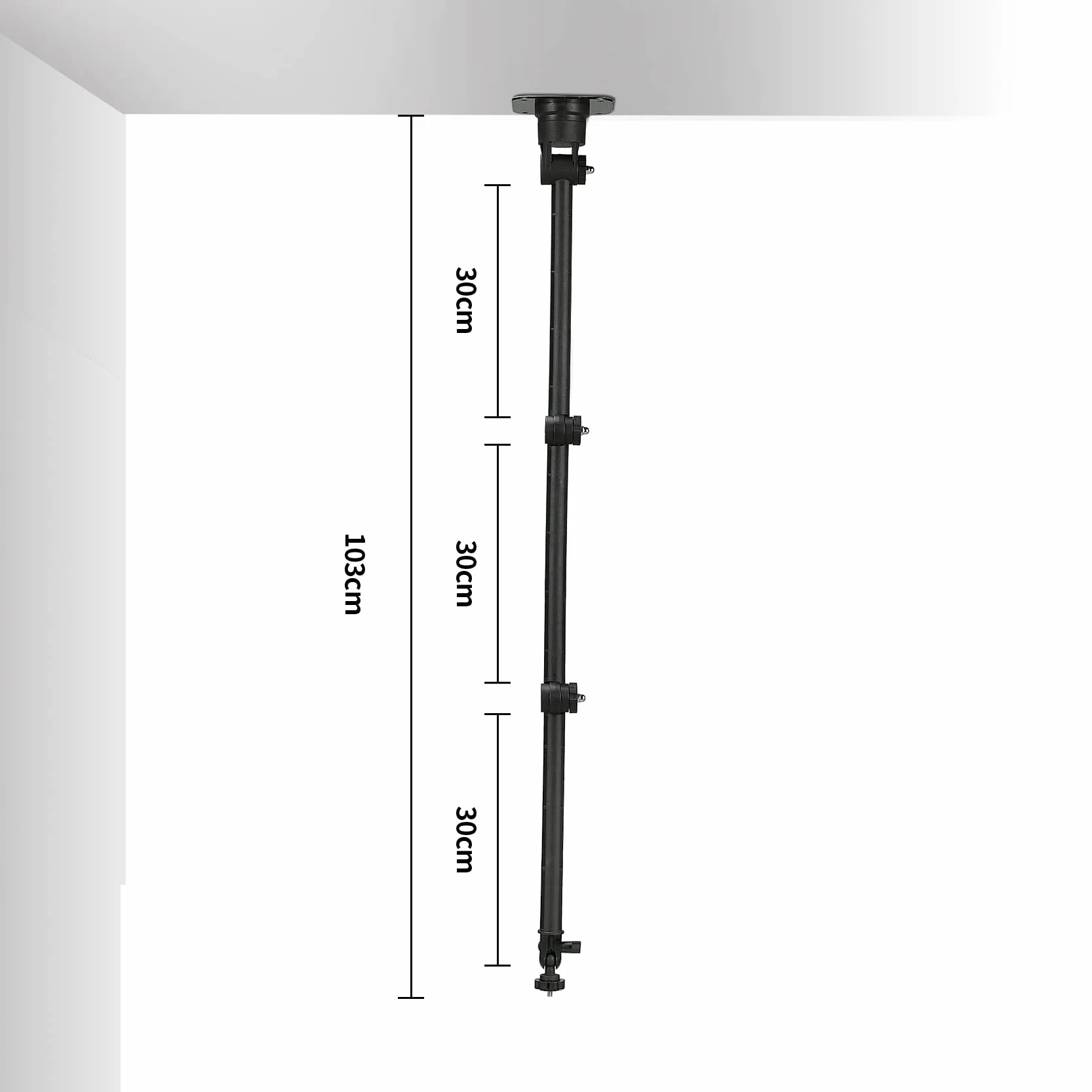 Uchwyt ścienny sufitowy do kamery internetowej Logitech C920s C930 C925 C922 C615 Razer Kiyo Pro 103 cm gwint 1/4-20