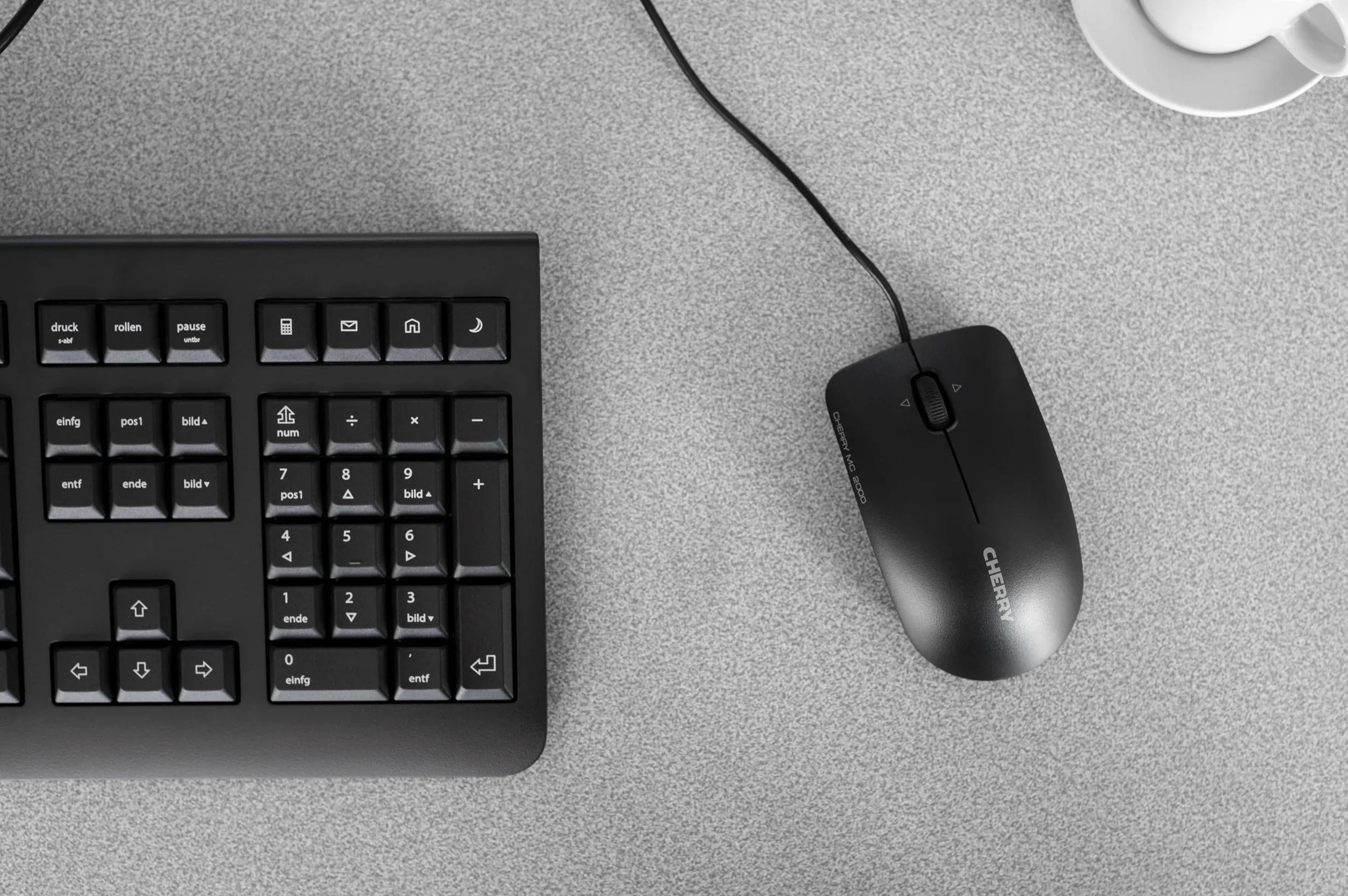 CHERRY KC 1000 Klawiatura Przewodowa EU QWERTY USB Czarny