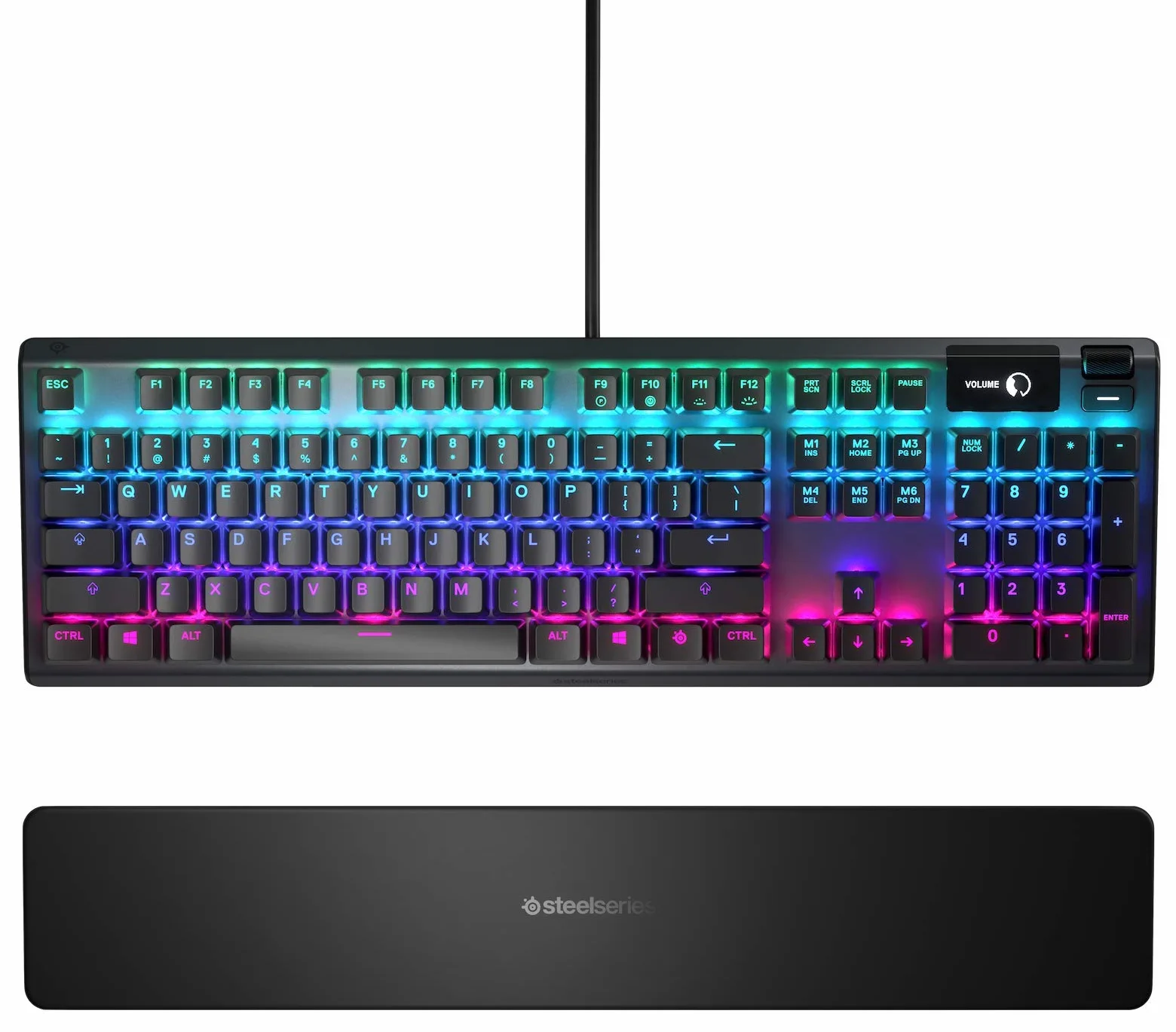 SteelSeries Apex 5 hybrydowa mechaniczna klawiatura gamingowa RGB OLED Smart Display QWERTY