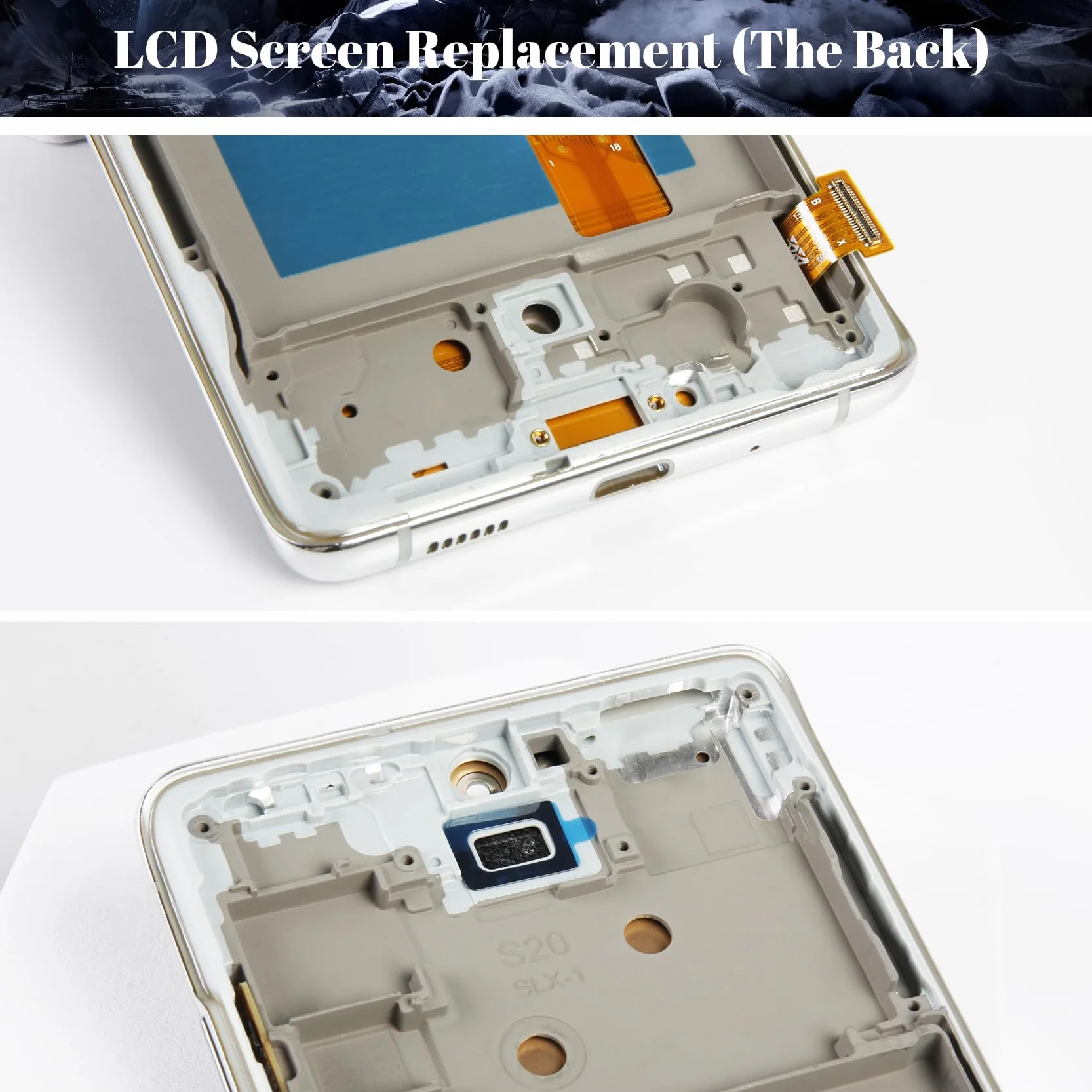 OLED ekran LCD do Samsung Galaxy S20 FE 5G SM-G781B wyświetlacz dotykowy digitizer zestaw naprawczy z ramą srebrny