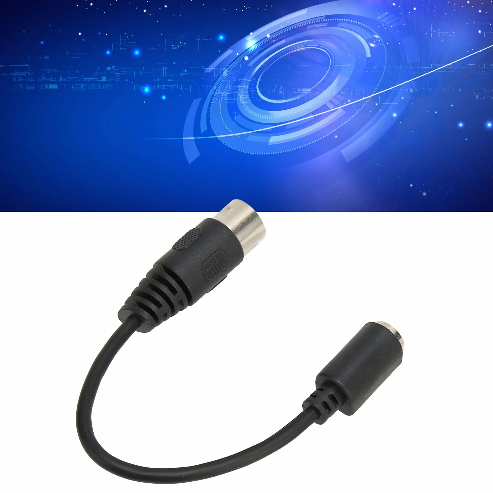 5-pinowy Adapter Kabla DIN na PS/2, 5-pinowy Męski Adapter DIN na 6-pinowy żeński Adapter Mini DIN, 5,9-calowy Kabel Konwertera Klawiatury i Myszy, Plug and Play
