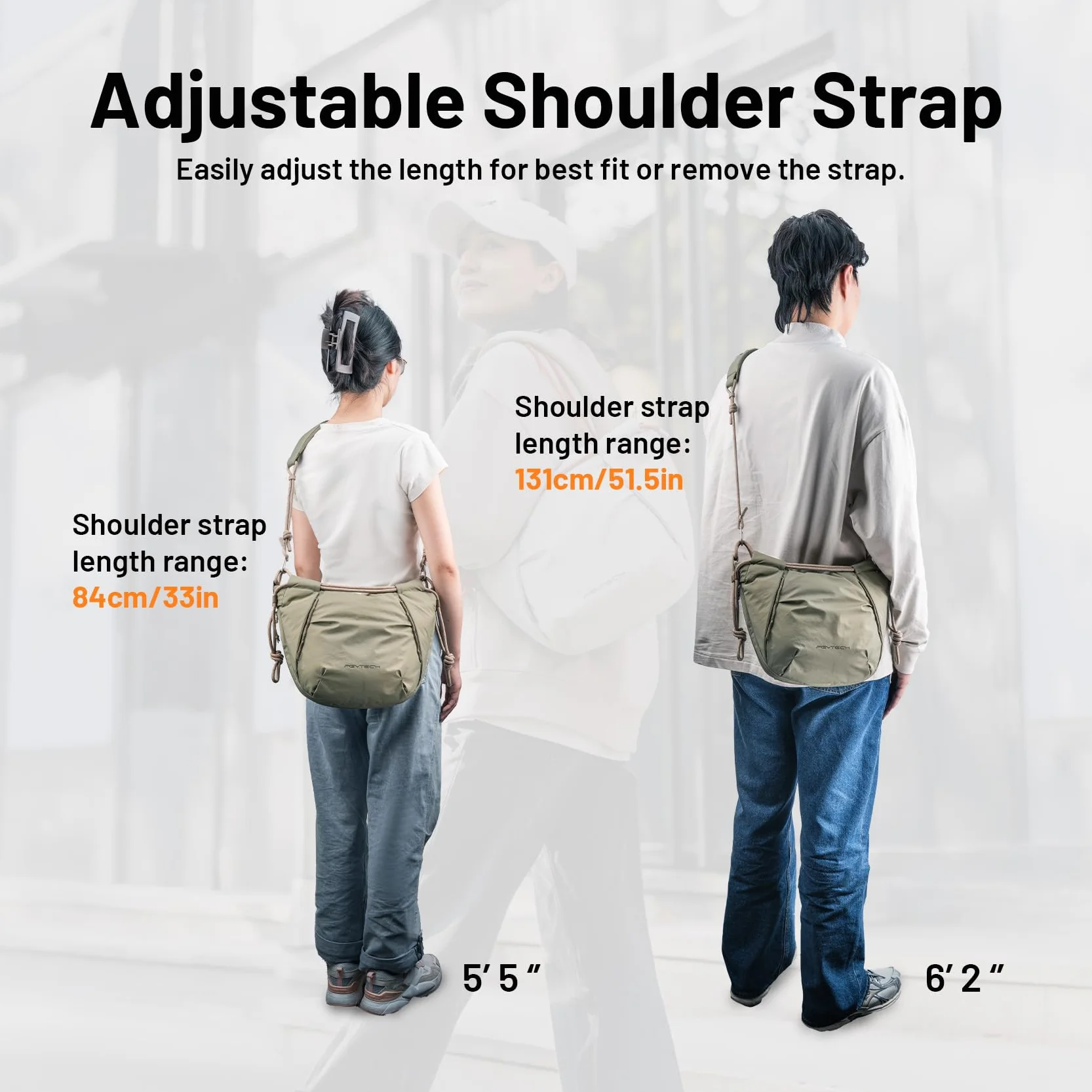 PGYTECH OneGo Rope Strap torba na aparat – wielofunkcyjna torba na ramię dla fotografów miejskich, kompaktowa torba na zdjęcia, kompatybilna z aparatami Sony/Canon/Nikon/aparatami bezlusterkowymi