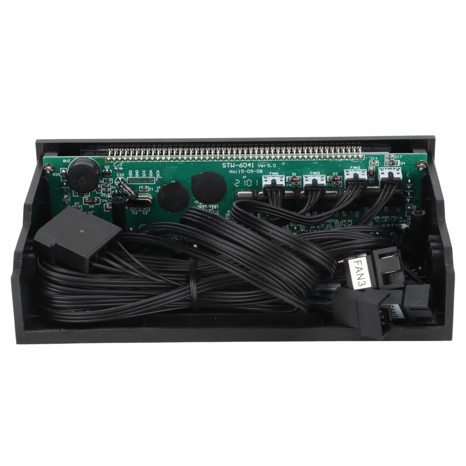 PUSOKEI Kontroler wentylatora PC regulator prędkości wentylatora z wyświetlaczem LCD regulator temperatury