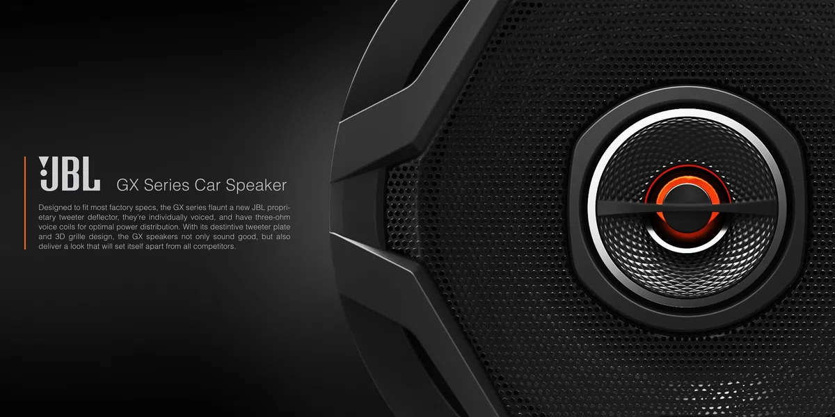 JBL GX602 2-drożny zestaw głośników samochodowych firmy Harman Kardon – 180 W samochodowy system nagłośnieniowy głośniki samochodowe 16 – 17 cm | 6-1/2" cala
