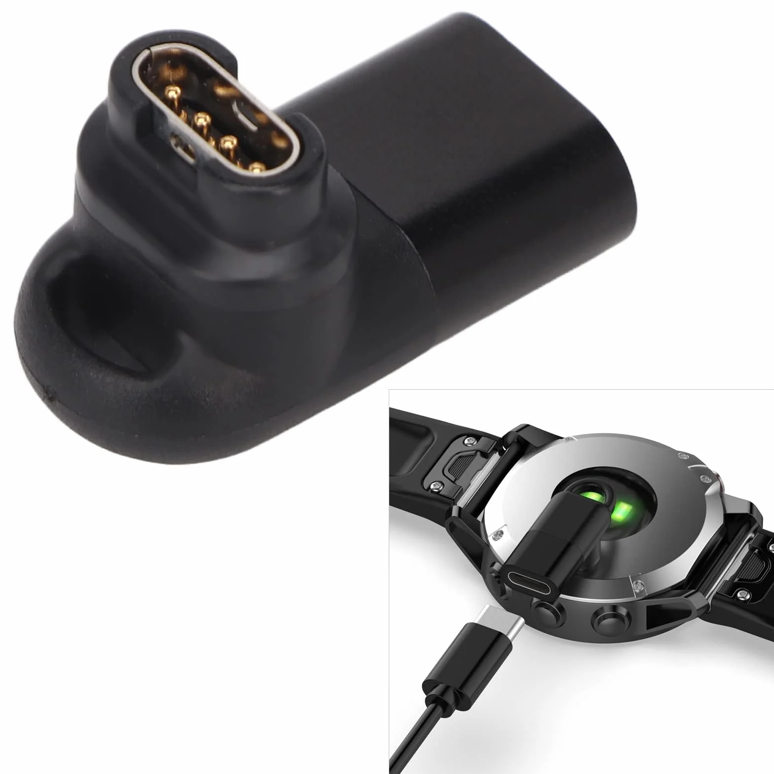 Adapter Typu C do Złącza ładowarki Zegarka Konwerter ładowania USB C do do Fenix ​​7 7X 7S Instynkt 2 2S Vivomove 3 3S Forerunner 745 945 55 245M