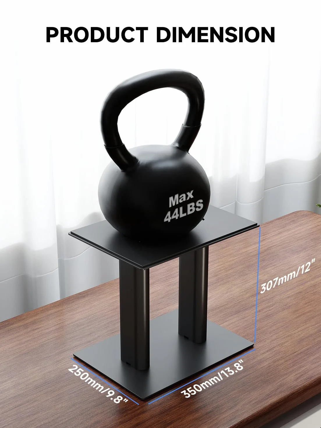 suptek Statyw pod głośnik biurkowy 350 x 250 mm, zestaw 2 podstawek pod głośniki komputerowe, wysokość 307 mm, solidna podstawa do monitorów, do studia, gier, kina domowego, czarny, SDM003XLB
