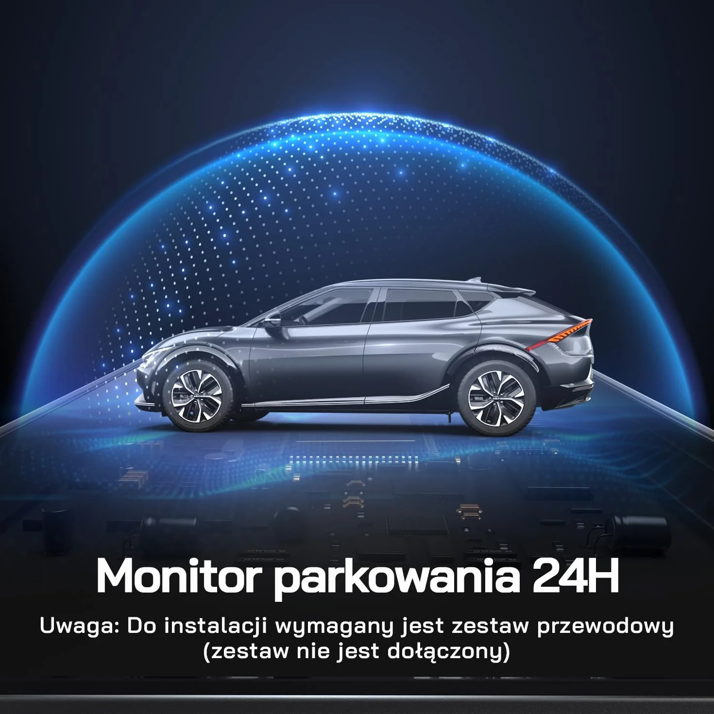 Kamera samochodowa WOLFANG 4K przednia i tylna kamera samochodowa Wi-Fi z kartą SD 32 GB, podwójna kamera samochodowa z noktowizorem, nagrywanie w pętli, czujnik G, szeroki kąt 170, osłona parkowania