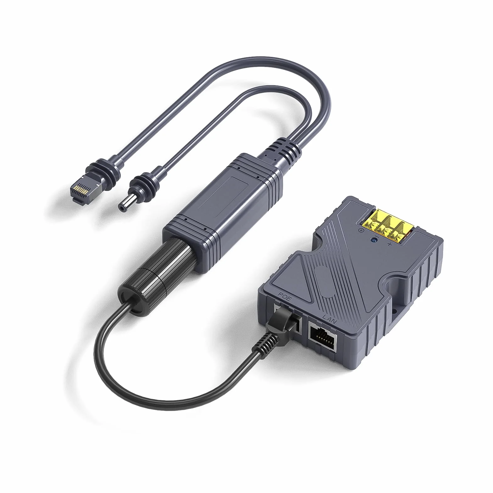 XLTTYWL Starling Mini Injector i rozdzielacz PoE, 150W GigE pasywny z ochroną ESD, 12V Mini Star Link PoE z adapterem DC i RJ45 do Star Link Mimi Dishy