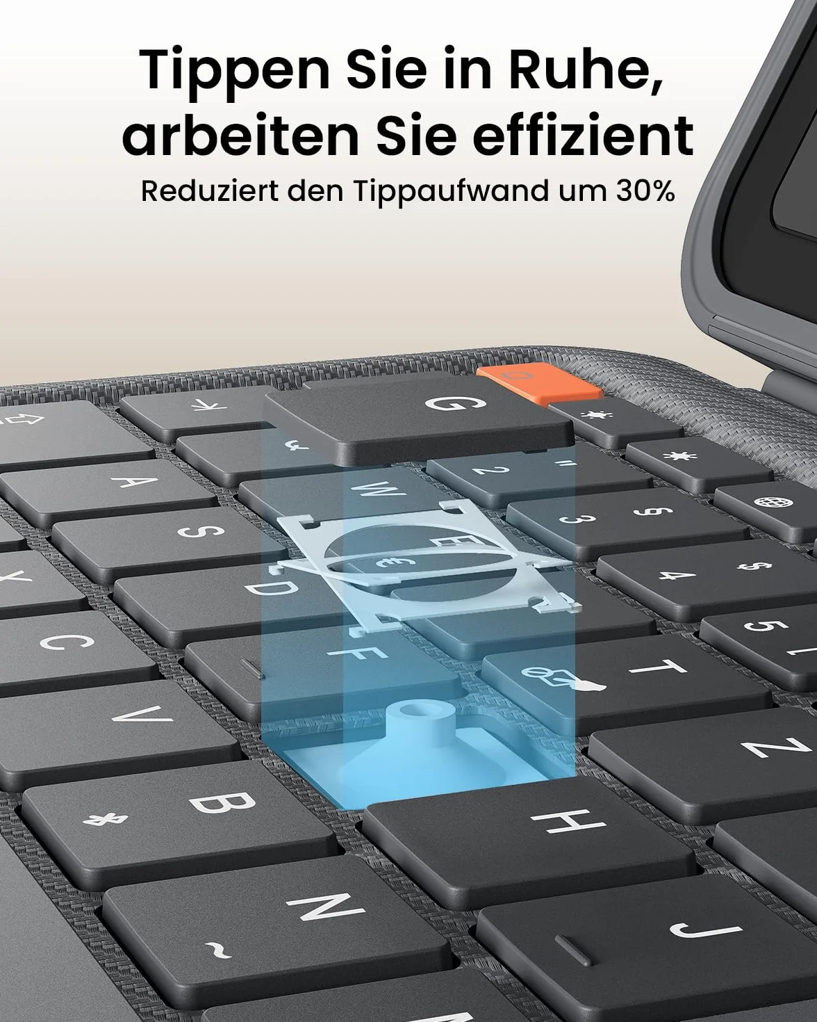 ProtoArc TK500 Etui z klawiaturą magnetyczną do iPad Air 11" M3 2025/M2 2024, duży gładzik z kliknięciem