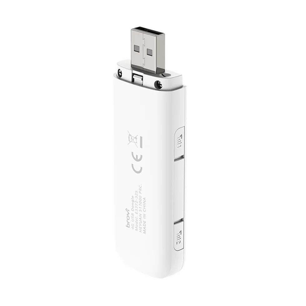 Brovi 4G LTE USB-Dongle-CAT4, prędkość pobierania do 150 Mbps, Plug & Play, biały