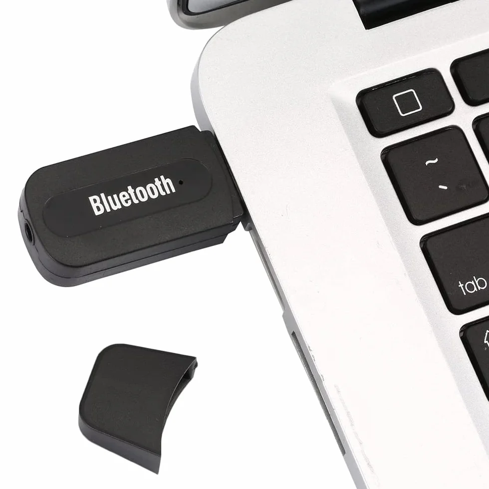 Retoo Adapter Bluetooth USB z kablem samochodowym AUX 3,5 mm i mikrofonem jako zestaw głośnomówiący do samochodu, bezprzewodowy odbiornik, kompatybilny z systemem Android, iOS, Home stereo, radio