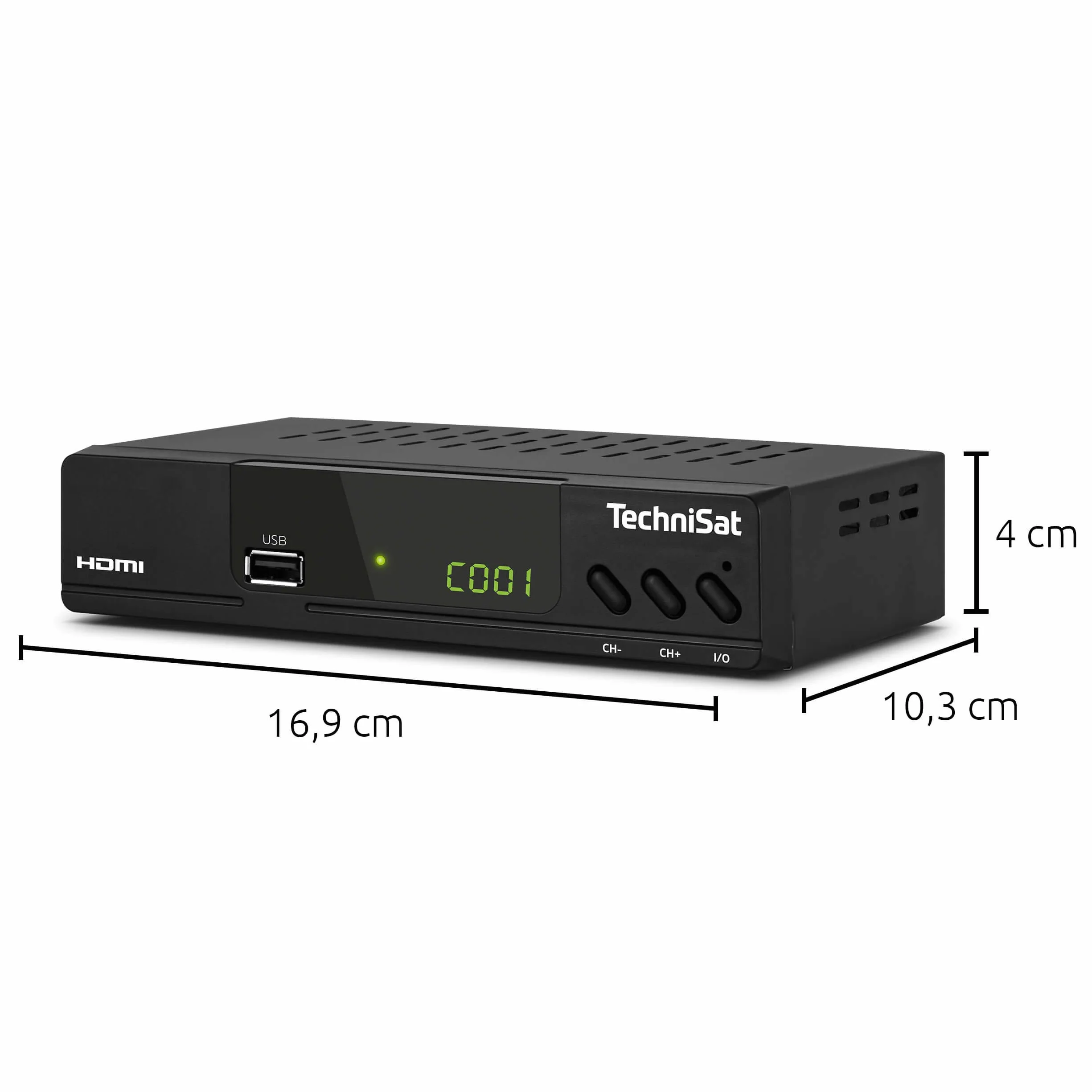 TechniSat HD-C 232 - odbiornik HD do cyfrowej telewizji kablowej (HDTV, DVB-C, HDMI, SCART, USB 2.0, RF in, RF out, EPG, pilot zdalnego sterowania), czarny