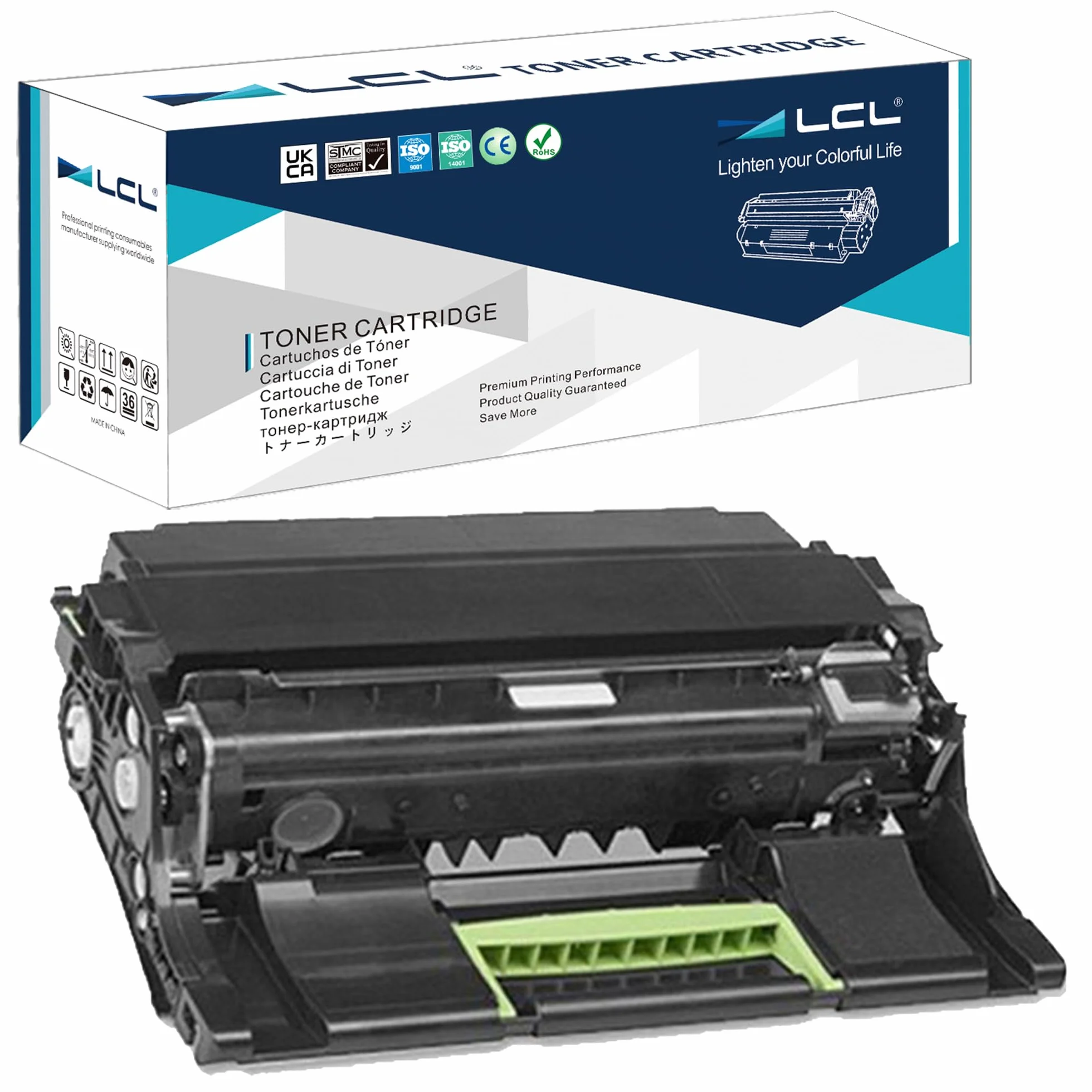LCL Regenerowany bęben 500ZA 500Z 50F0ZA0 50F0Z0 (1-opakowanie czarne) zamiennik dla Lexmark MS310d/MS310dn/ MX310dn MS410d/MS410dn/MX410de/MS415DN