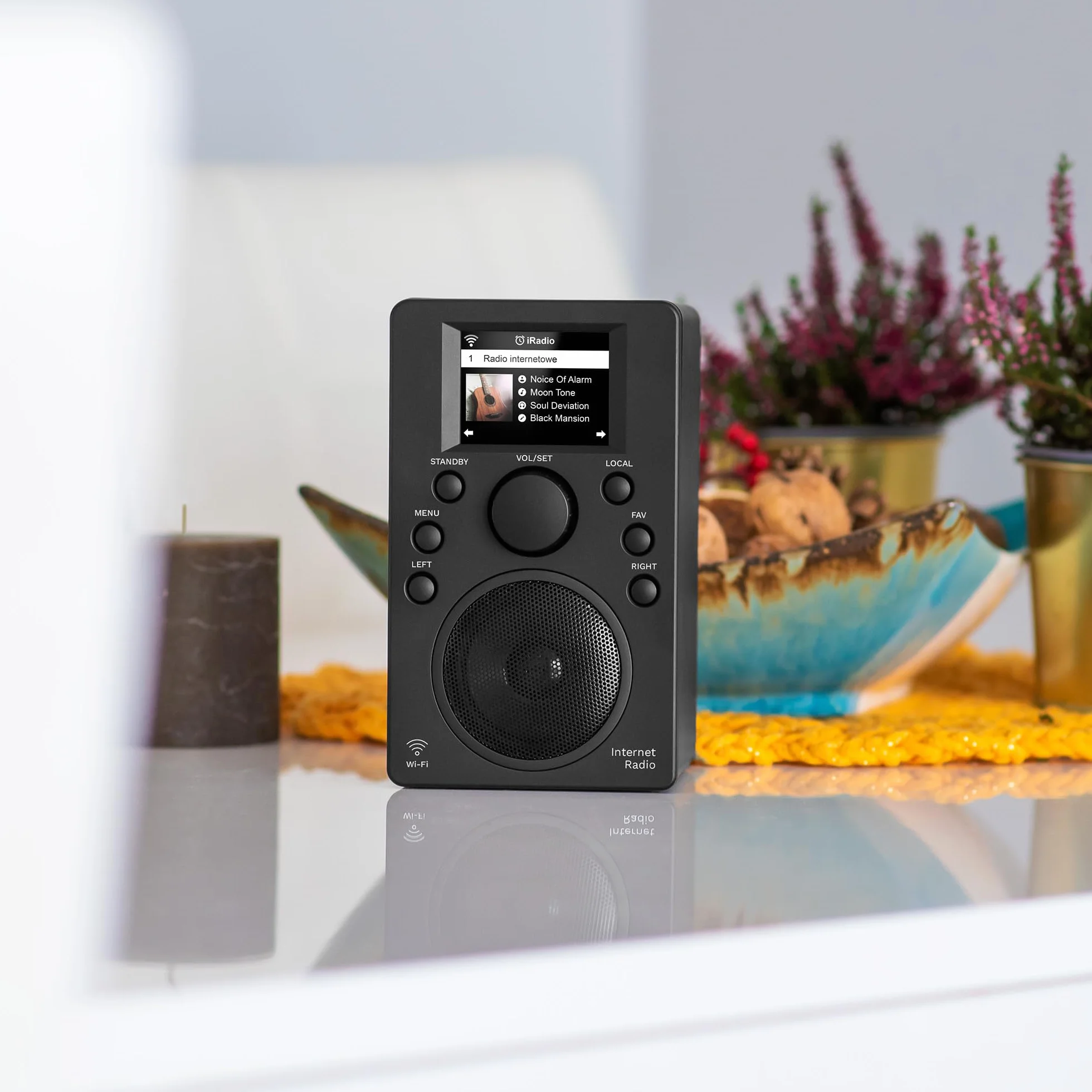 Krüger&Matz Radio Internetowe Bluetooth 5.0 Wyświetlacz 2,4" Wi-Fi Budzik KM0818.1