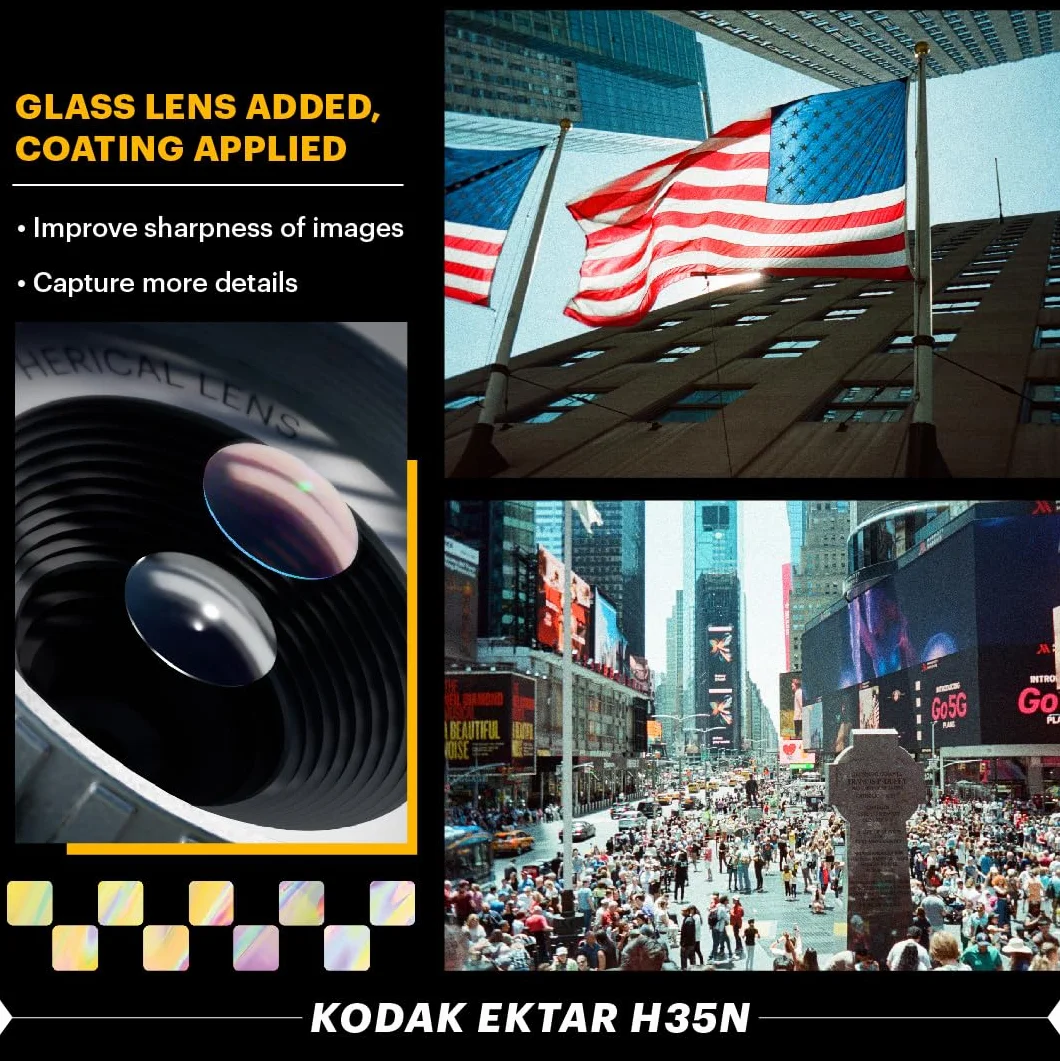 KODAK EKTAR H35N półramkowa kamera filmowa 35 mm wielokrotnego użytku wbudowany filtr gwiazdkowy