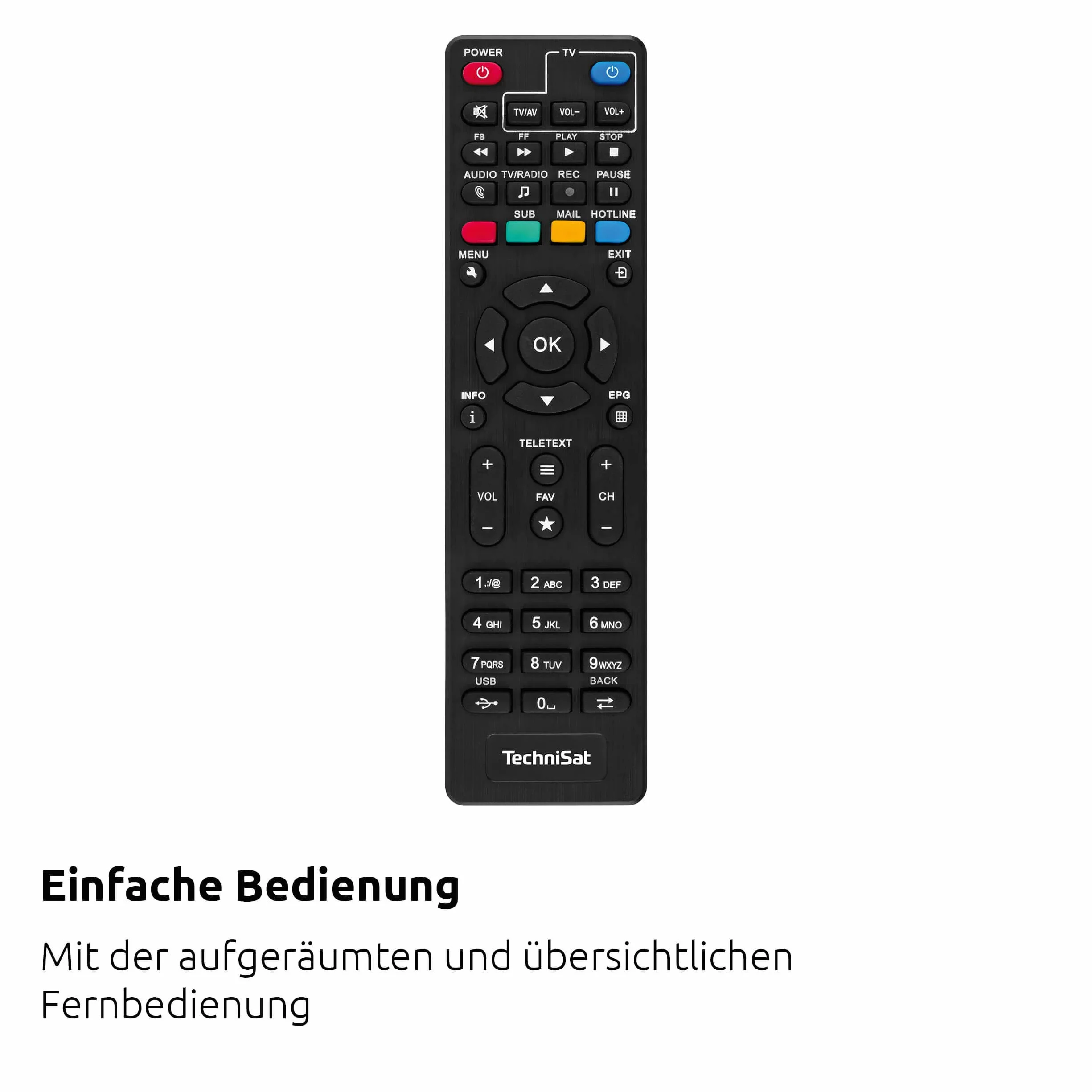 TechniSat HD-C 232 - odbiornik HD do cyfrowej telewizji kablowej (HDTV, DVB-C, HDMI, SCART, USB 2.0, RF in, RF out, EPG, pilot zdalnego sterowania), czarny