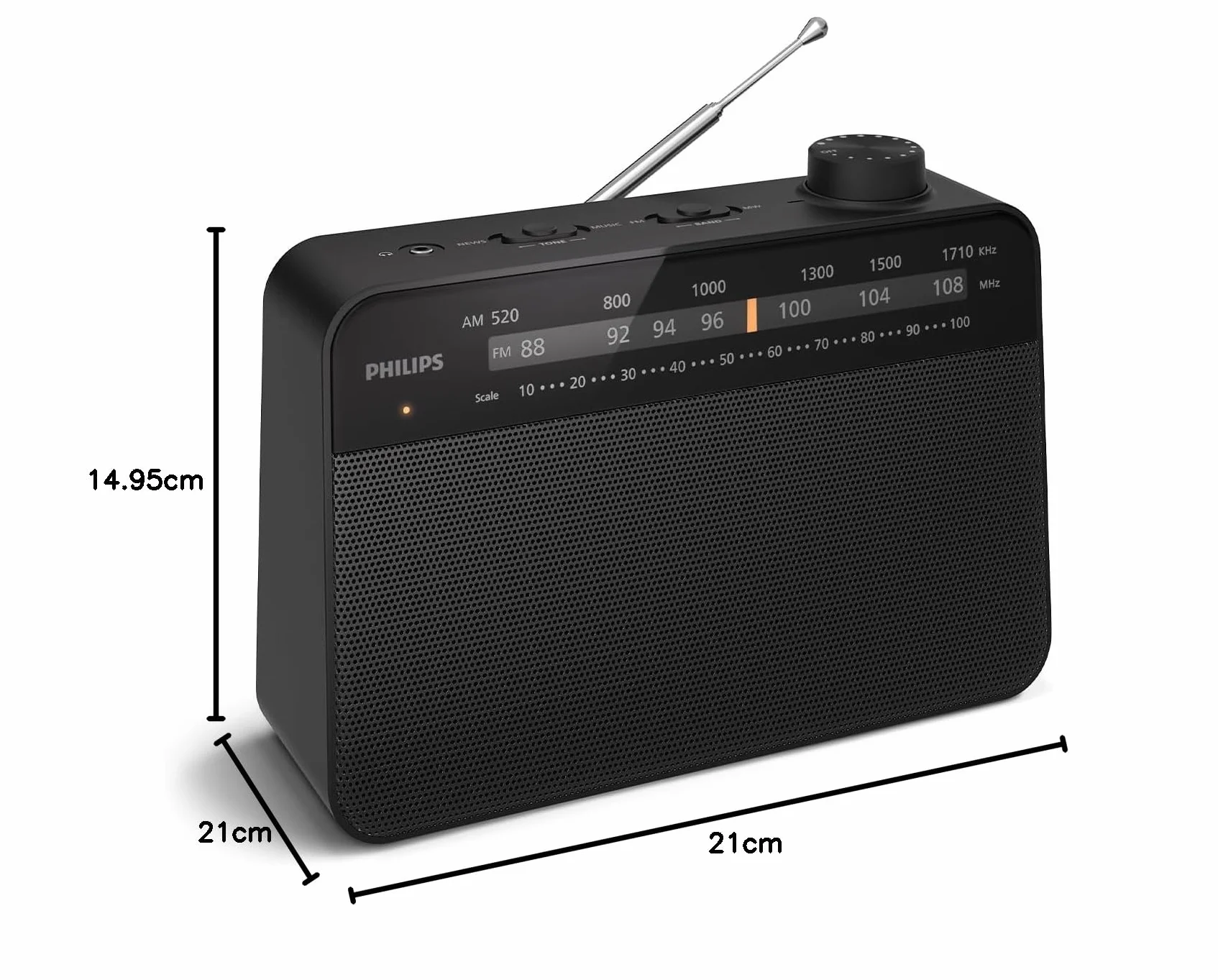 Philips TAR2509 Przenośne Radio FM/MW