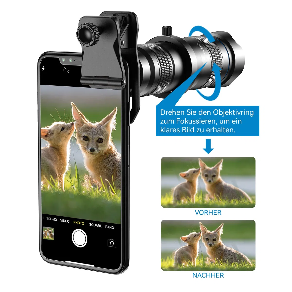 APEXEL Teleobiektyw HD do telefonu komórkowego 28X z wyzwalaczem do iPhone Samsung, Huawei, Xiaomi Android smartfona, monokularu