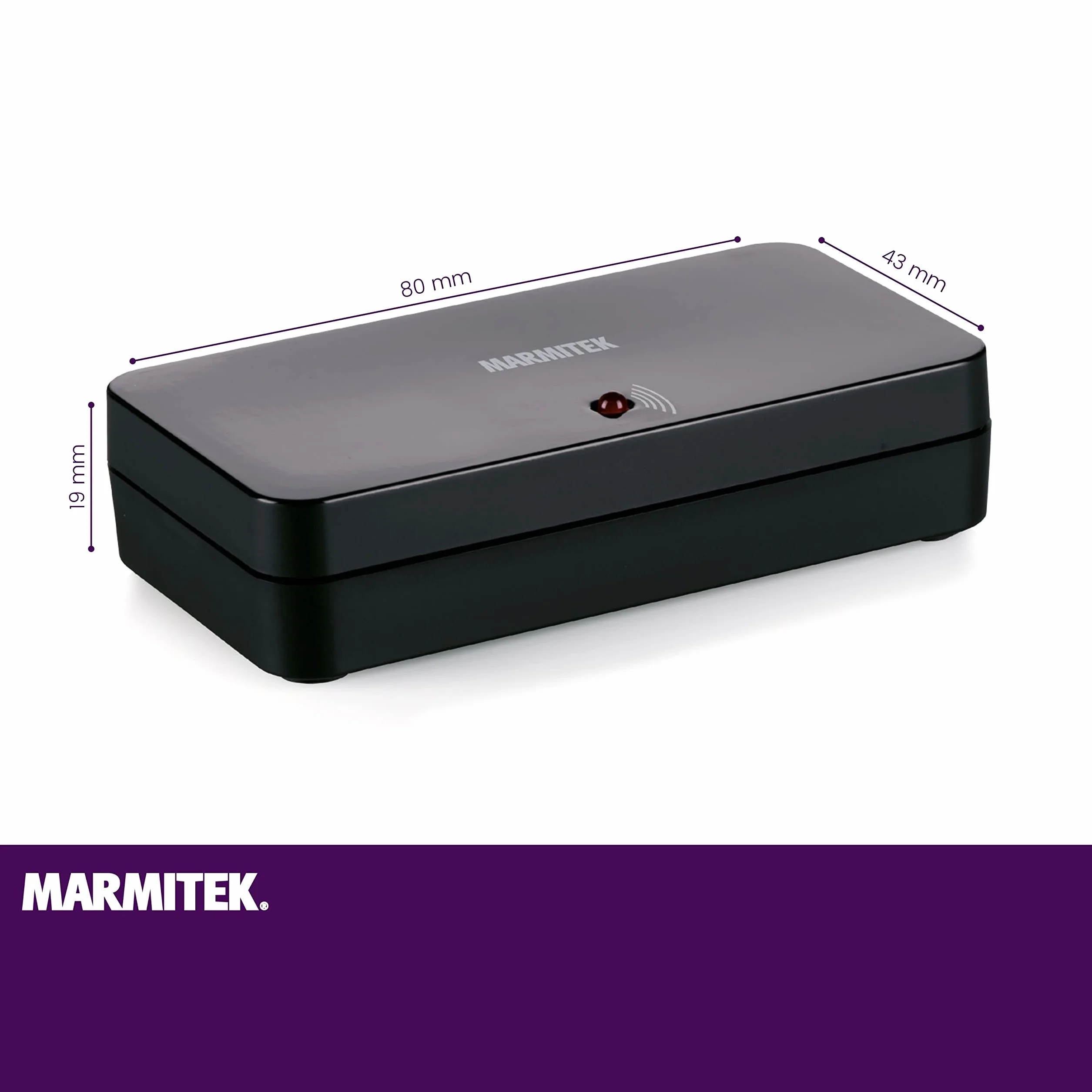 Przedłużacz podczerwieni Marmitek Invisible Control 6 XTRA - sterowanie w szafce - przedłużacz IR z 2 diodami blaster - mały odbiornik IR - do TV dekodera AV