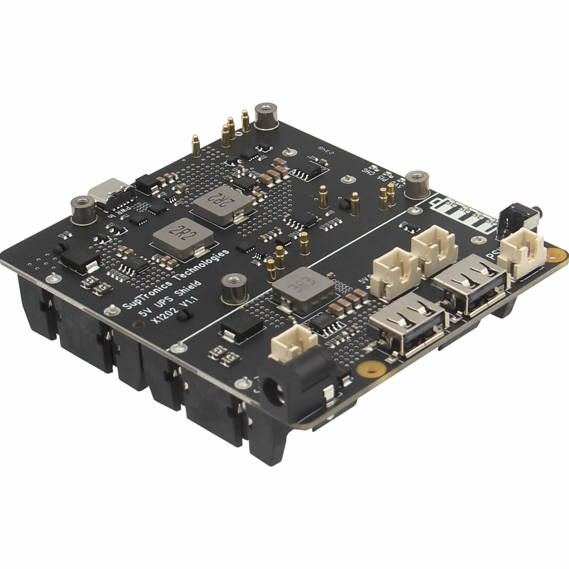 Geekworm Raspberry Pi 5 UPS (X1202), 4-Cell 18650 UPS (Max 5.1V 5A Output) with Wide 6-18V Input | Auto Power On | Safe Shutdown | Power Loss Detection