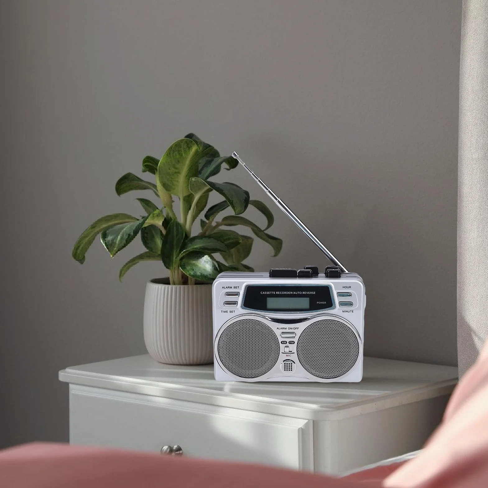 Bewinner Magnetofon Kasetowy Retro Radio AM FM z Wbudowanym Głośnikiem Nagrywanie