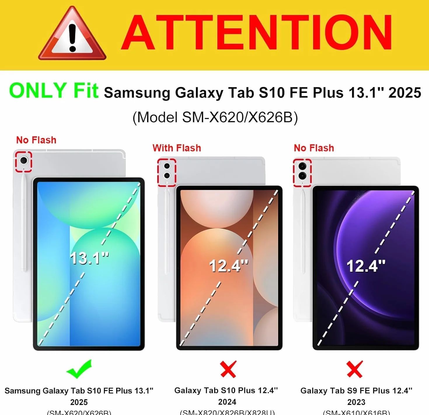 Keyboard Case do Samsung Galaxy Tab S10 FE+ Plus 13,1 cala 2025 (SM-X620/X626), podświetlana Bluetooth klawiatura, czarny