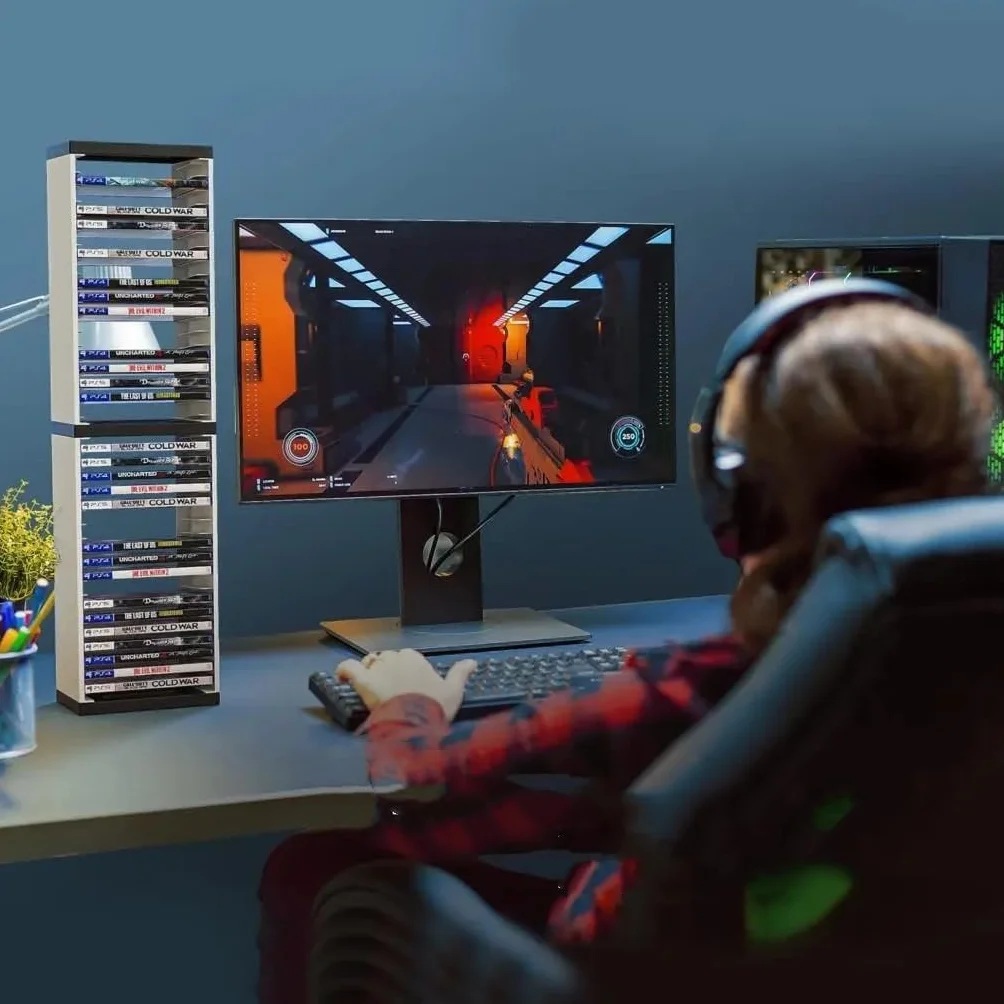 Stojak pionowy na PS5, organizer na 36 dysków do gier, PS4