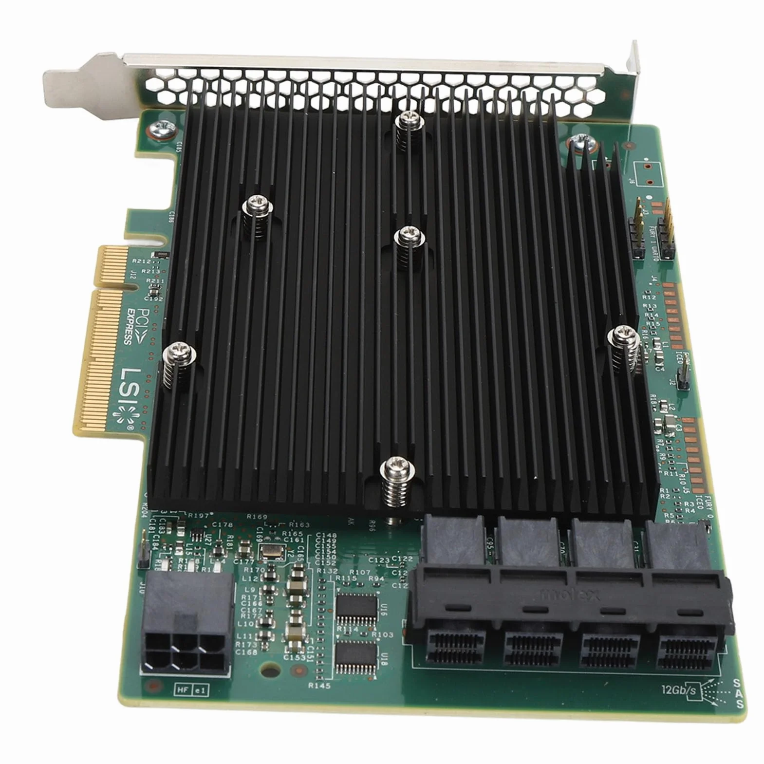Karta HBA Kontrolera LSI 9300-16i SAS, 16-portowy Adapter Magistrali Hosta SATA SAS 12 Gb/s, Ekspander RAID PCIe 3.0, Bez RAID, dla dla Linux dla VMware dla FreeBSD