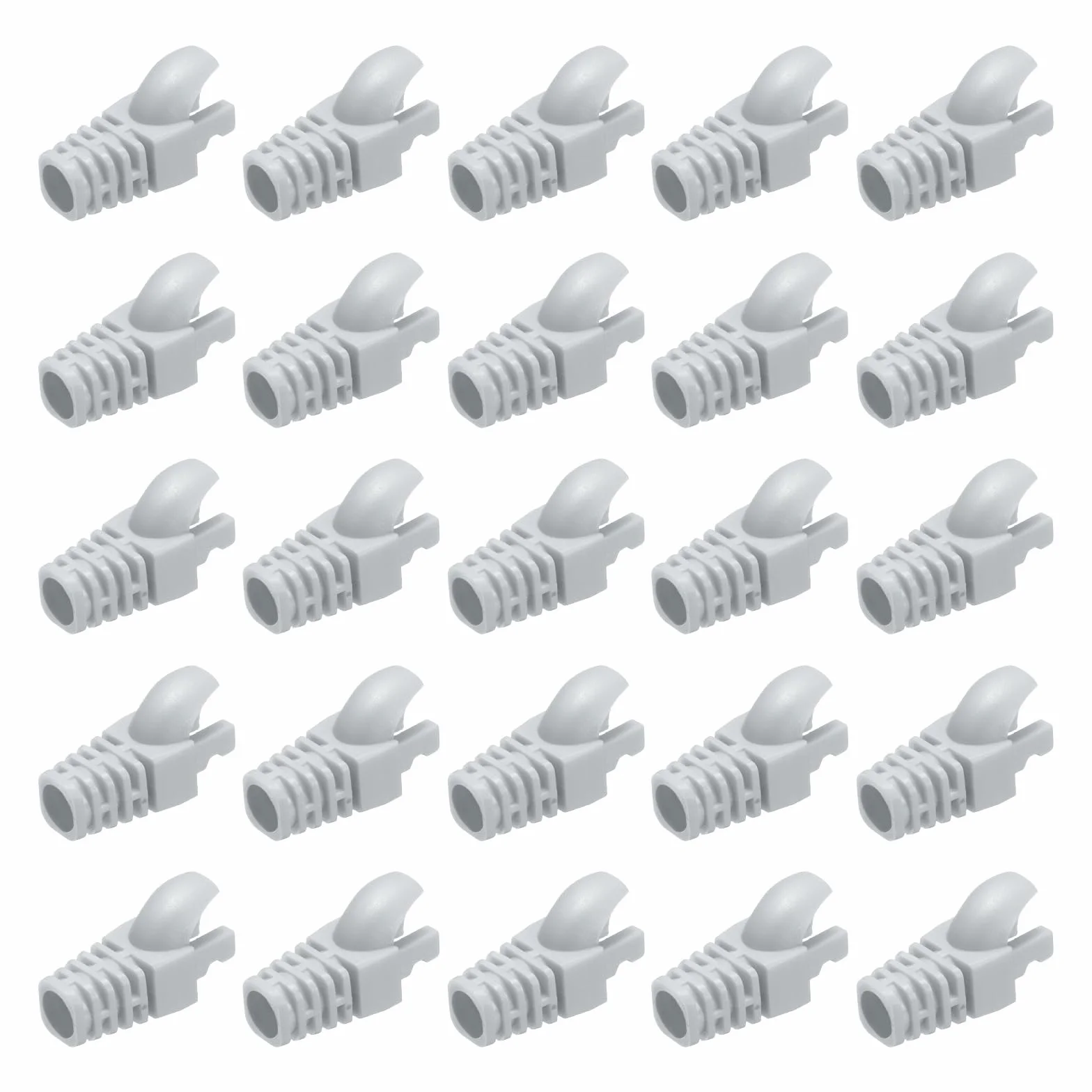 PATIKIL Pokrywa złącza wtykowego RJ45, 50 szt., Cat5, Cat5E, Cat6, Cat7, osłona bagażnika do laptopów komputerów stacjonarnych, routerów, kamer sieciowych Smart TV, drukarek, szara