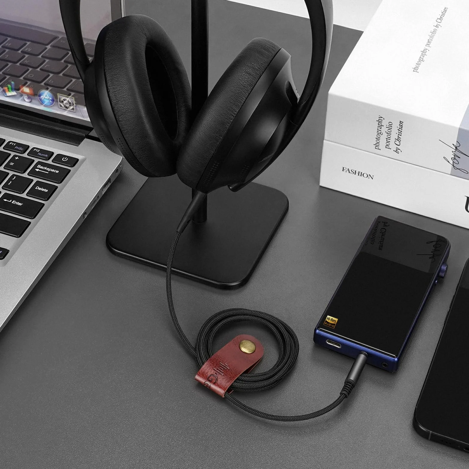 Geekria QuickFit nylonowy pleciony kabel audio kompatybilny ze słuchawkami Bose QC 45, QC 35 Series II, QC 35, QC 25, NC700, Headphones-700, zamiennym kablem stereo 2,5 mm (1,2 m)
