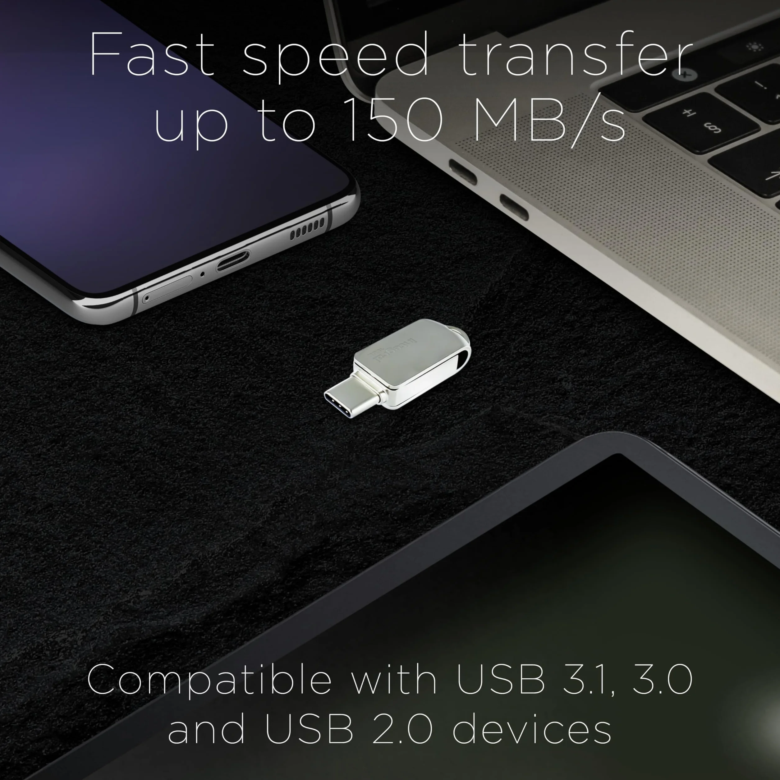 Integral 256 GB 360 Dual USB 3.0 typ C & typ A pamięć flash metalowa obudowa