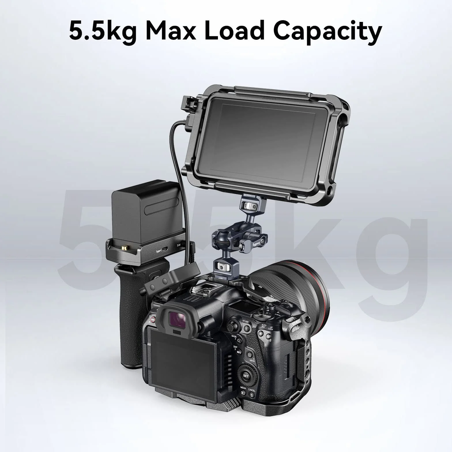SMALLRIG Podwójne głowice kulowe Magic Arm 3873 1/4"-20 maks. obciążenie 6 kg 88 g stop aluminium stal nierdzewna
